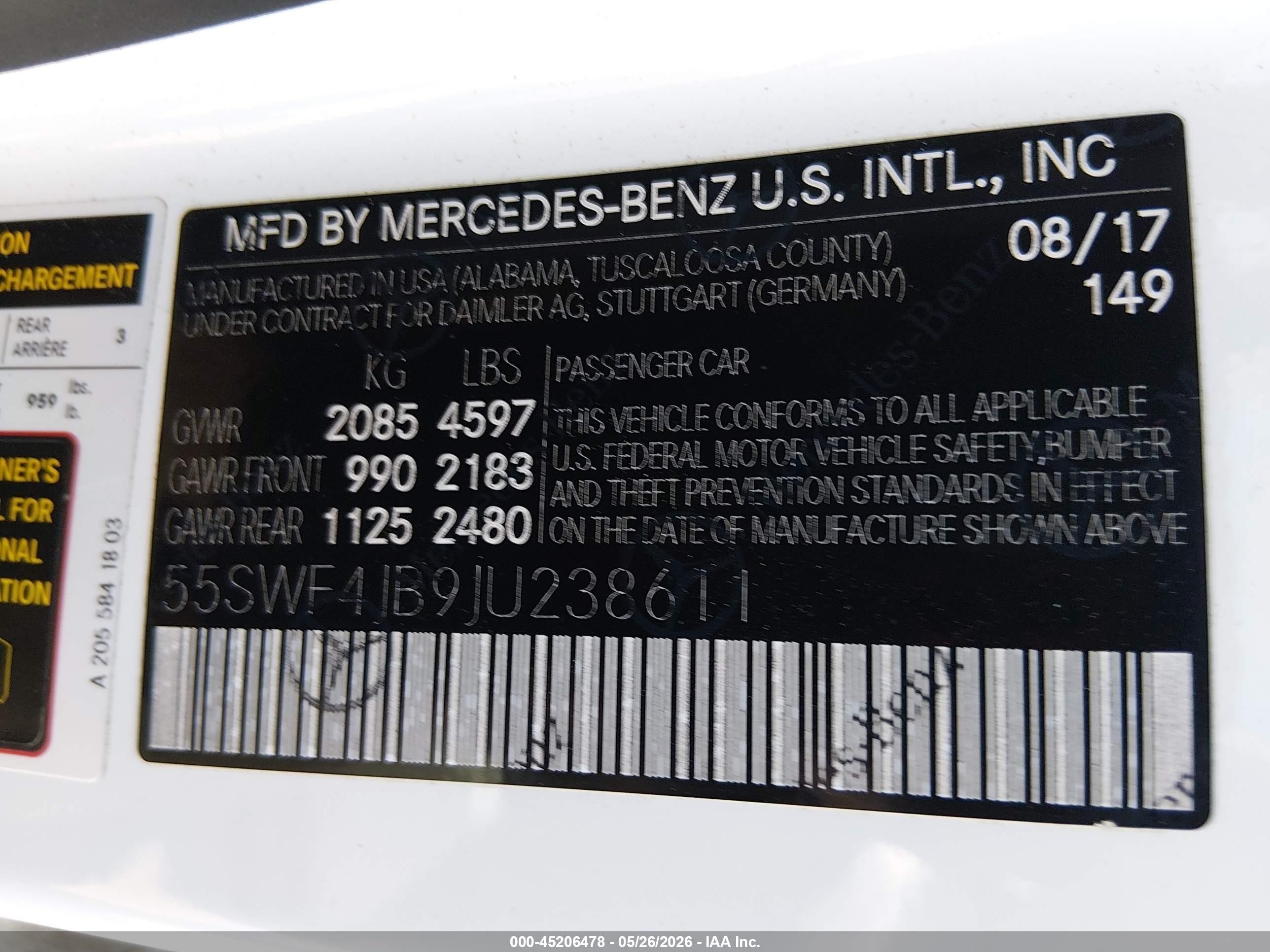 2018 Mercedes-benz C 300   White vin: 55SWF4JB9JU238611