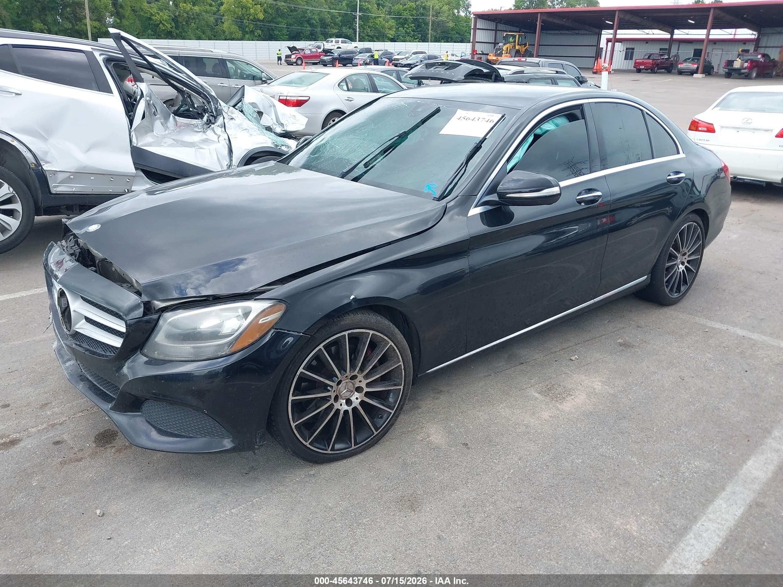 2015 Mercedes-benz C 300 Black vin: 55SWF4JBXFU073143
