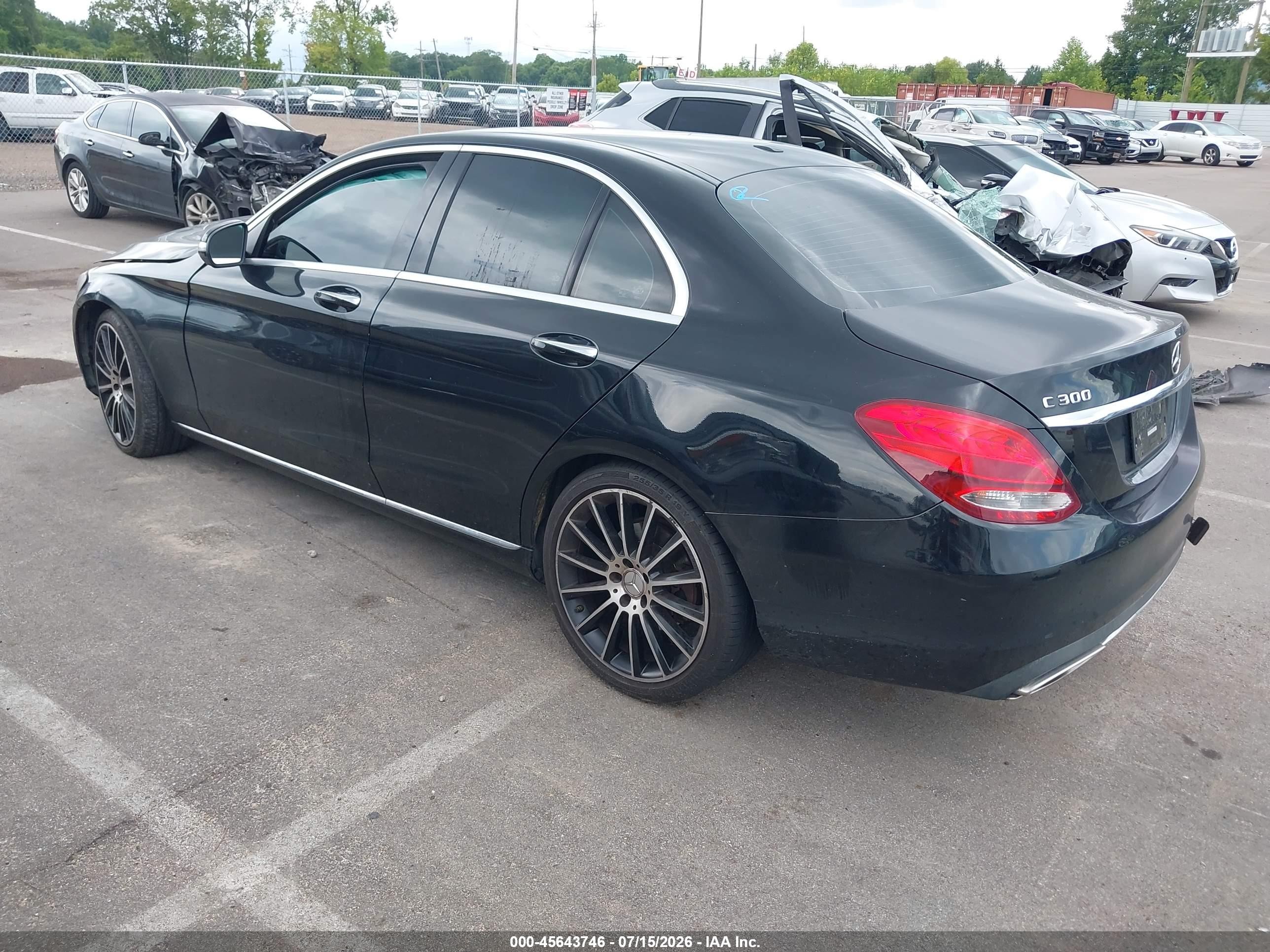 2015 Mercedes-benz C 300 Black vin: 55SWF4JBXFU073143