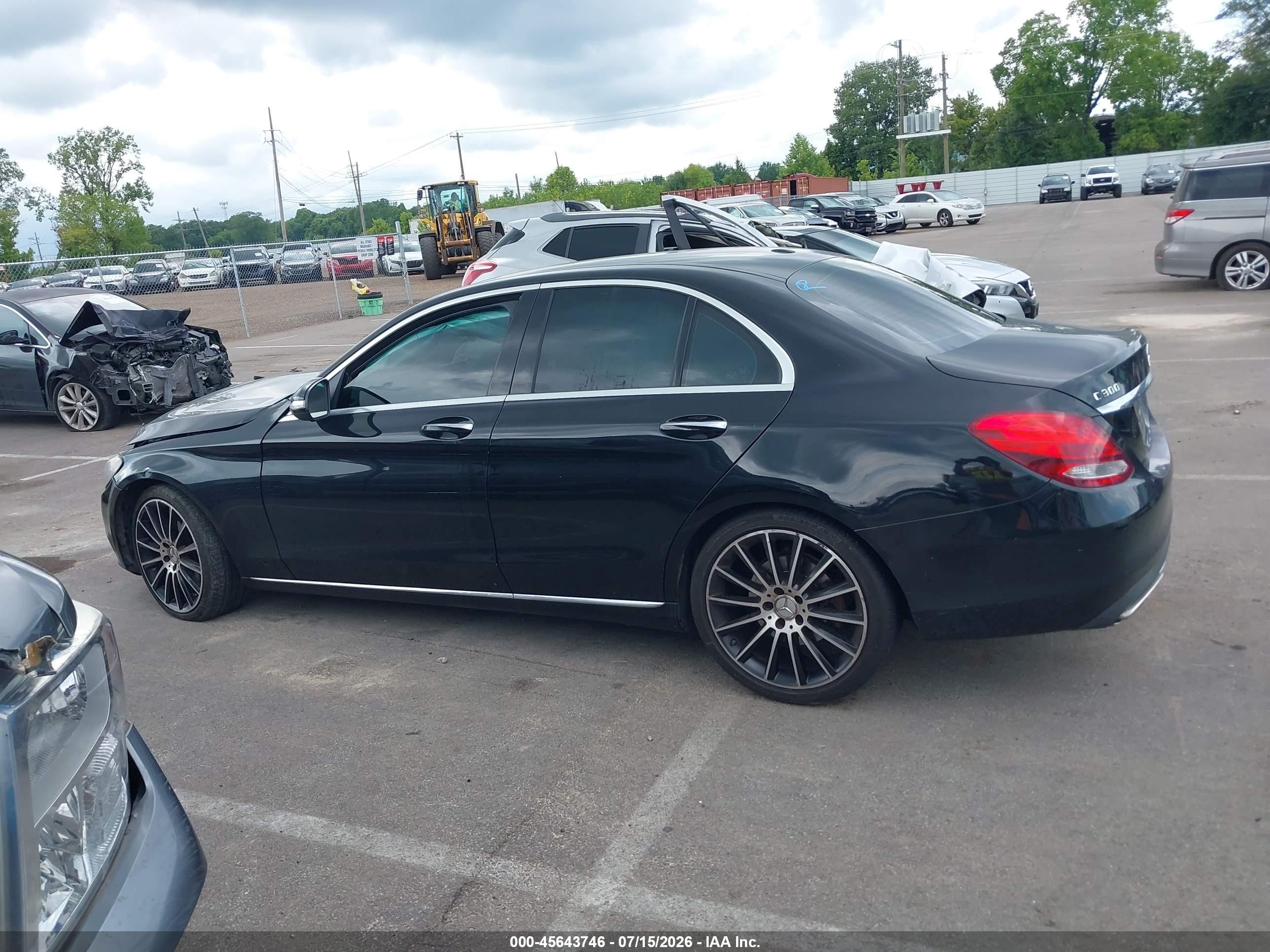 2015 Mercedes-benz C 300 Black vin: 55SWF4JBXFU073143