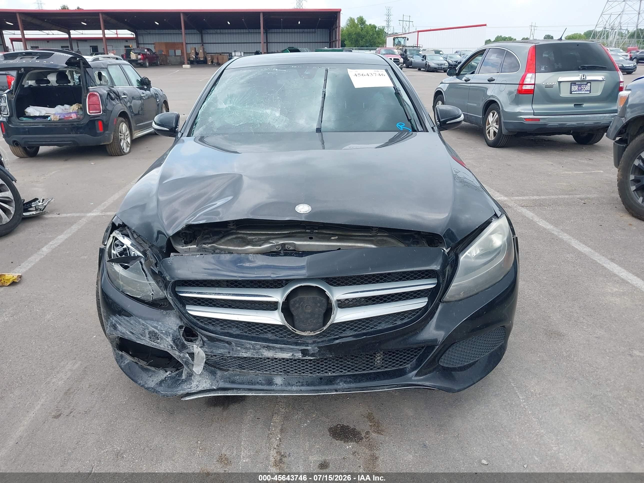 2015 Mercedes-benz C 300 Black vin: 55SWF4JBXFU073143