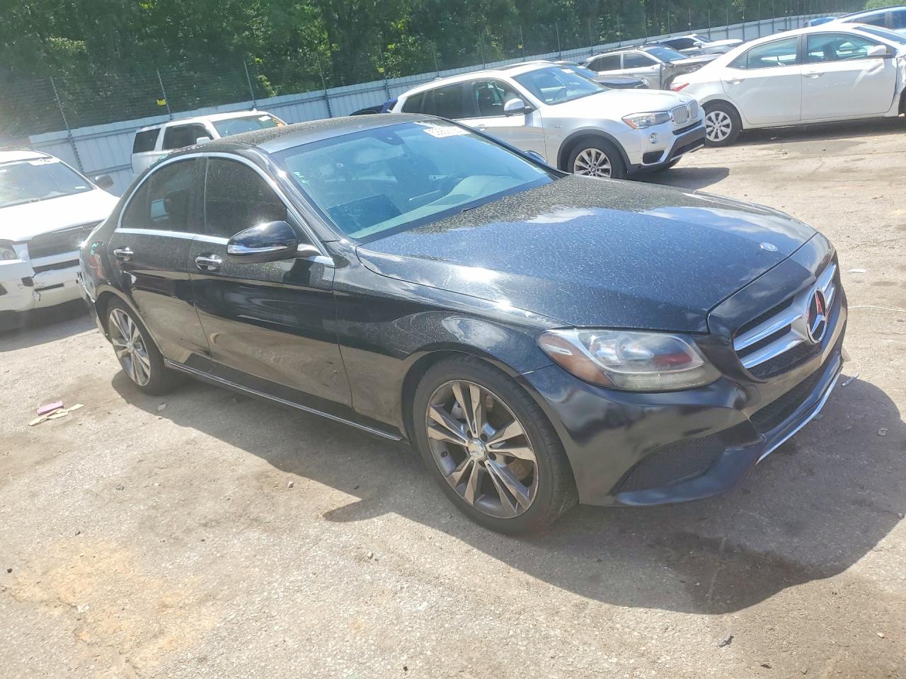2015 Mercedes-benz C 300 Black vin: 55SWF4JBXFU085423