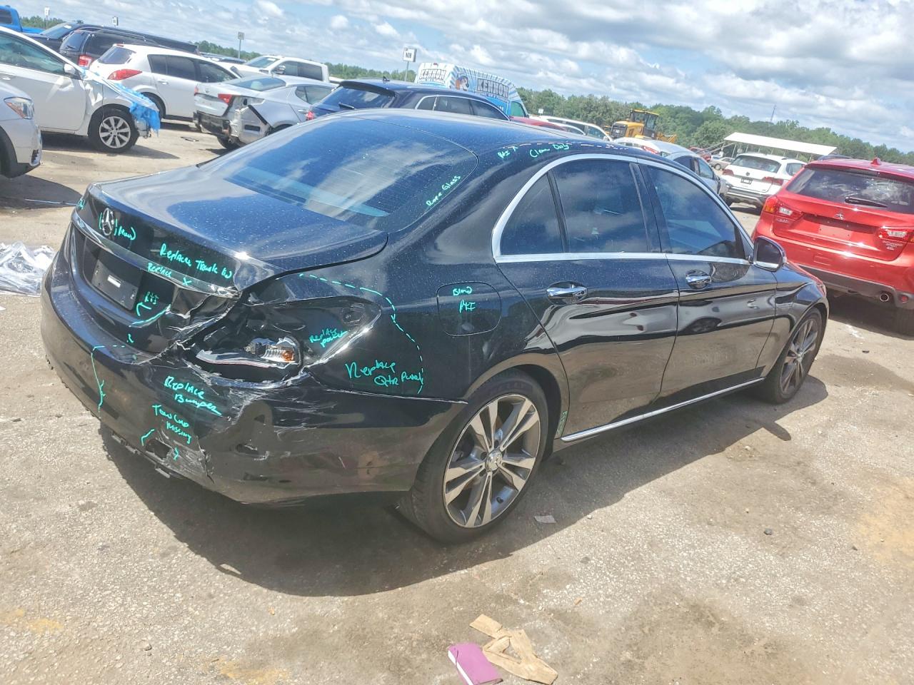 2015 Mercedes-benz C 300 Black vin: 55SWF4JBXFU085423