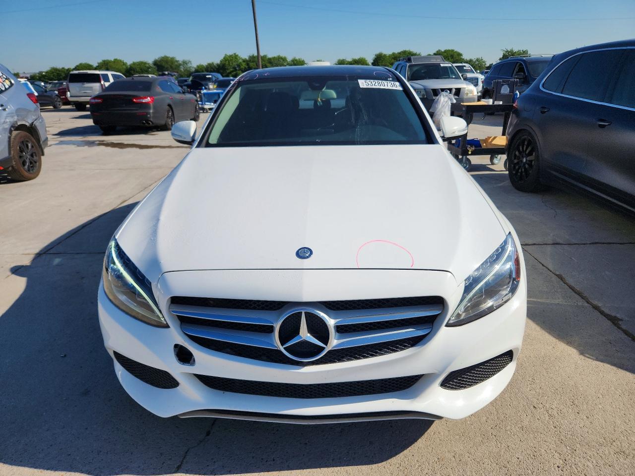 2015 Mercedes-benz C 300 4matic White vin: 55SWF4KB0FU008705