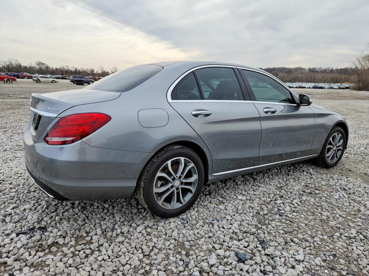 2015 Mercedes-benz C 300 4matic Gray vin: 55SWF4KB0FU010776