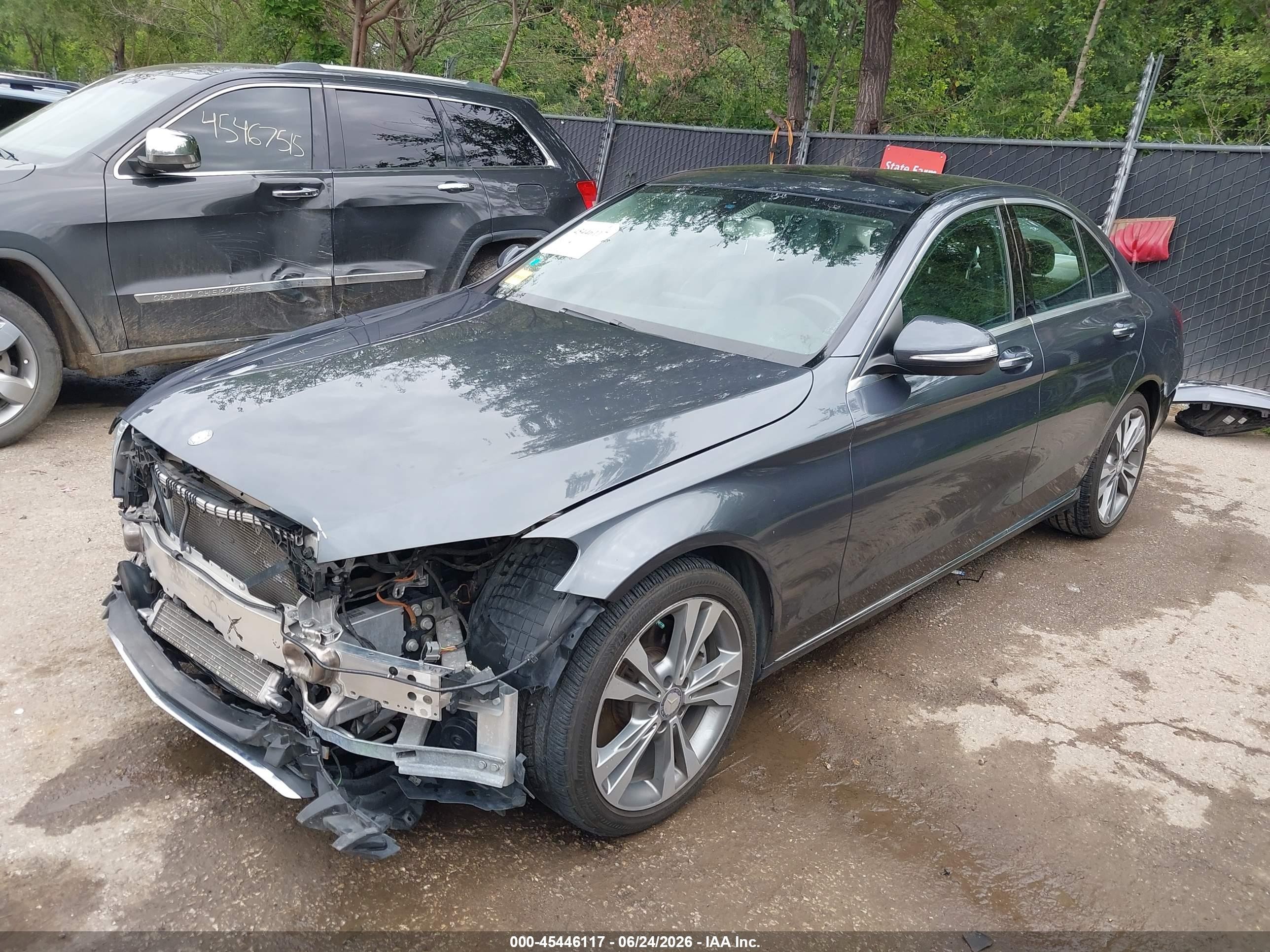 2015 Mercedes-benz C 300 4matic Gray vin: 55SWF4KB0FU025259