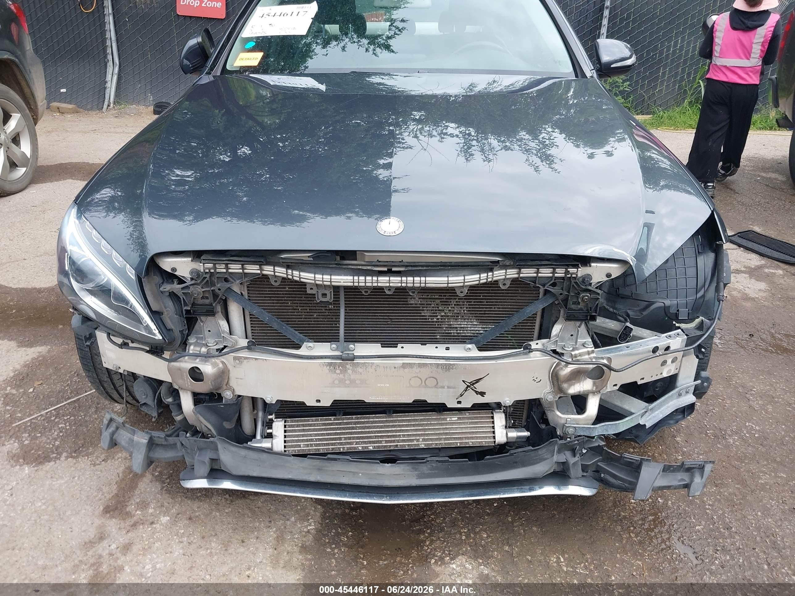 2015 Mercedes-benz C 300 4matic Gray vin: 55SWF4KB0FU025259