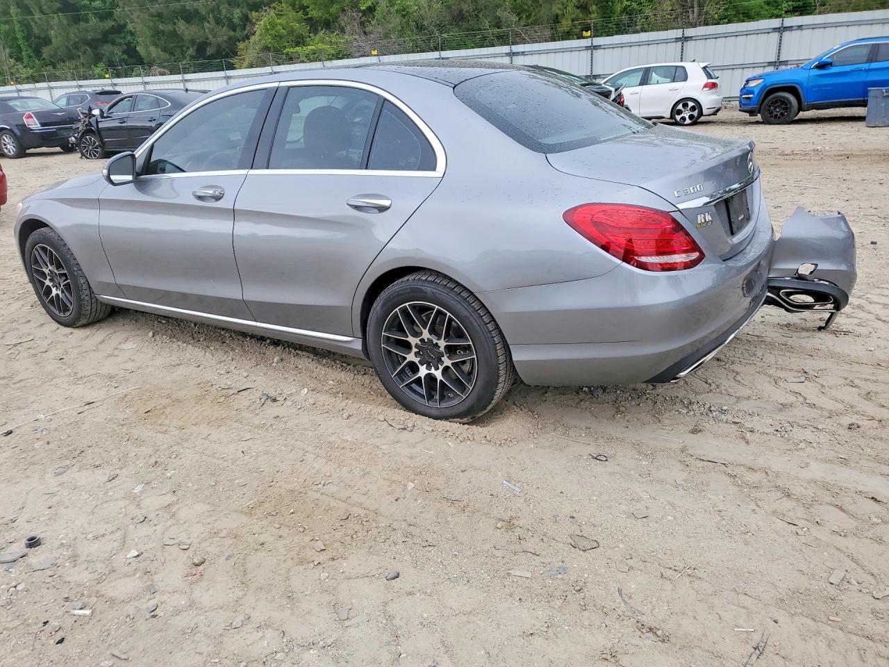 2015 Mercedes-benz C 300 4matic Gray vin: 55SWF4KB0FU025598
