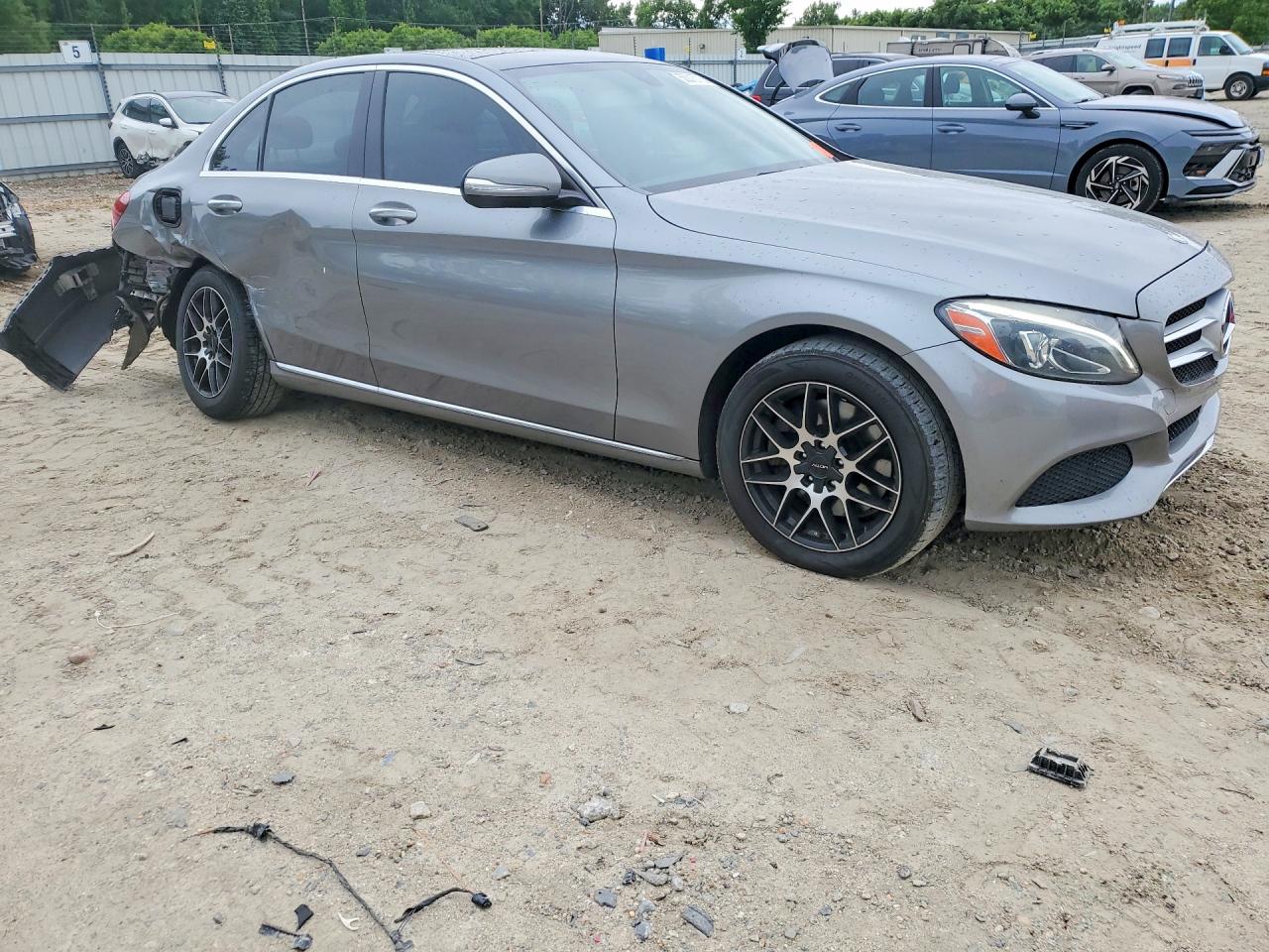 2015 Mercedes-benz C 300 4matic Gray vin: 55SWF4KB0FU025598