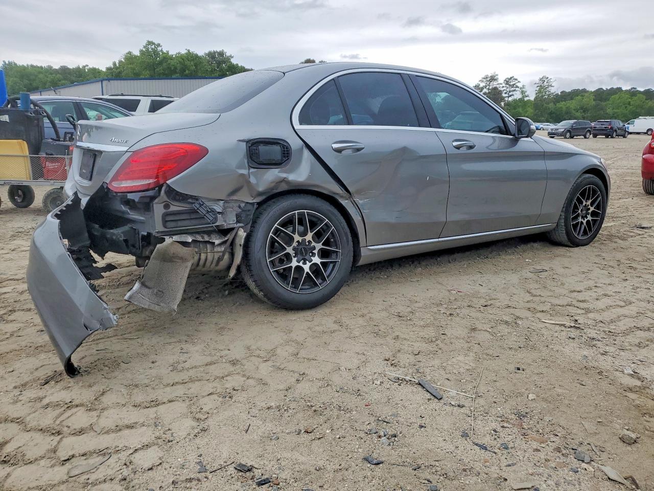 2015 Mercedes-benz C 300 4matic Gray vin: 55SWF4KB0FU025598