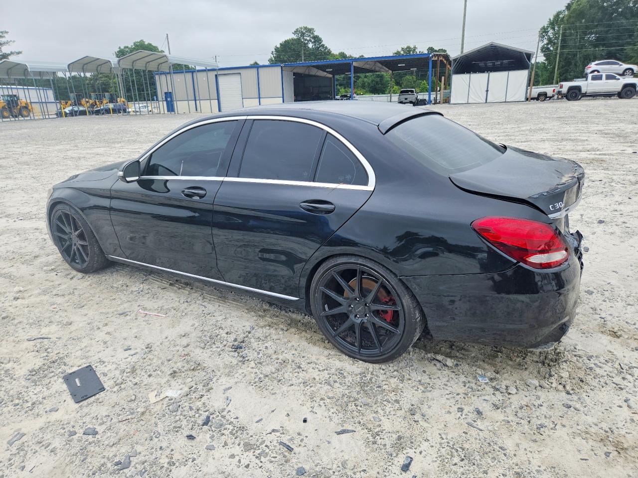 2015 Mercedes-benz C 300 4matic Black vin: 55SWF4KB0FU035614