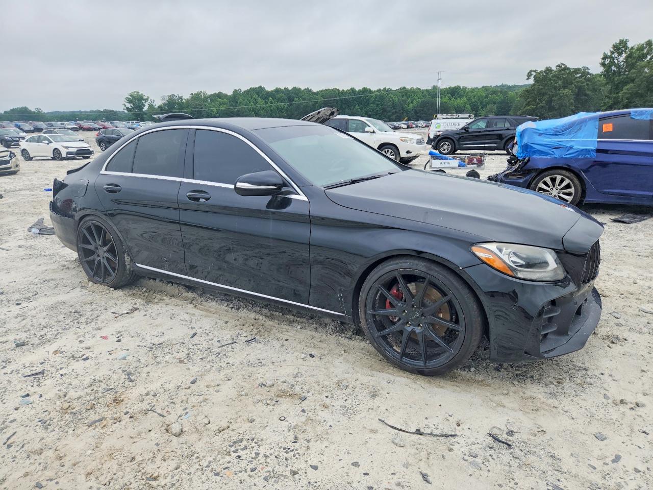 2015 Mercedes-benz C 300 4matic Black vin: 55SWF4KB0FU035614
