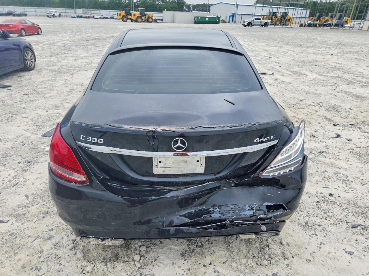 2015 Mercedes-benz C 300 4matic Black vin: 55SWF4KB0FU035614