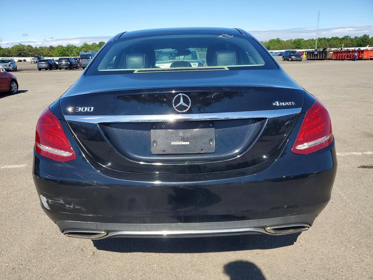 2015 Mercedes-benz C 300 4matic Black vin: 55SWF4KB0FU060626