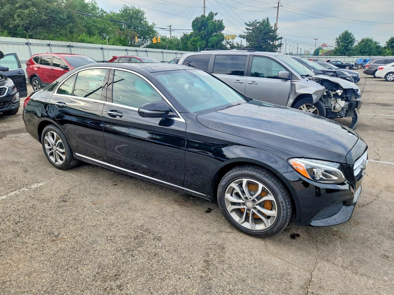 2015 Mercedes-benz C 300 4matic Черный vin: 55SWF4KB0FU077815