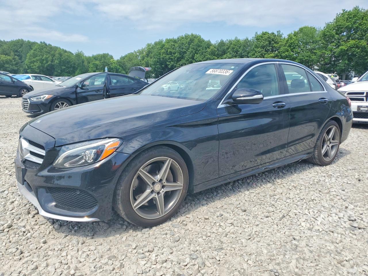 2015 Mercedes-benz C 300 4matic Black vin: 55SWF4KB0FU081251
