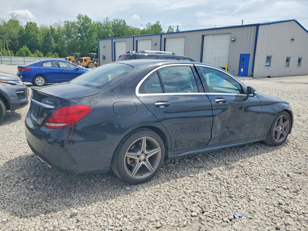 2015 Mercedes-benz C 300 4matic Black vin: 55SWF4KB0FU081251
