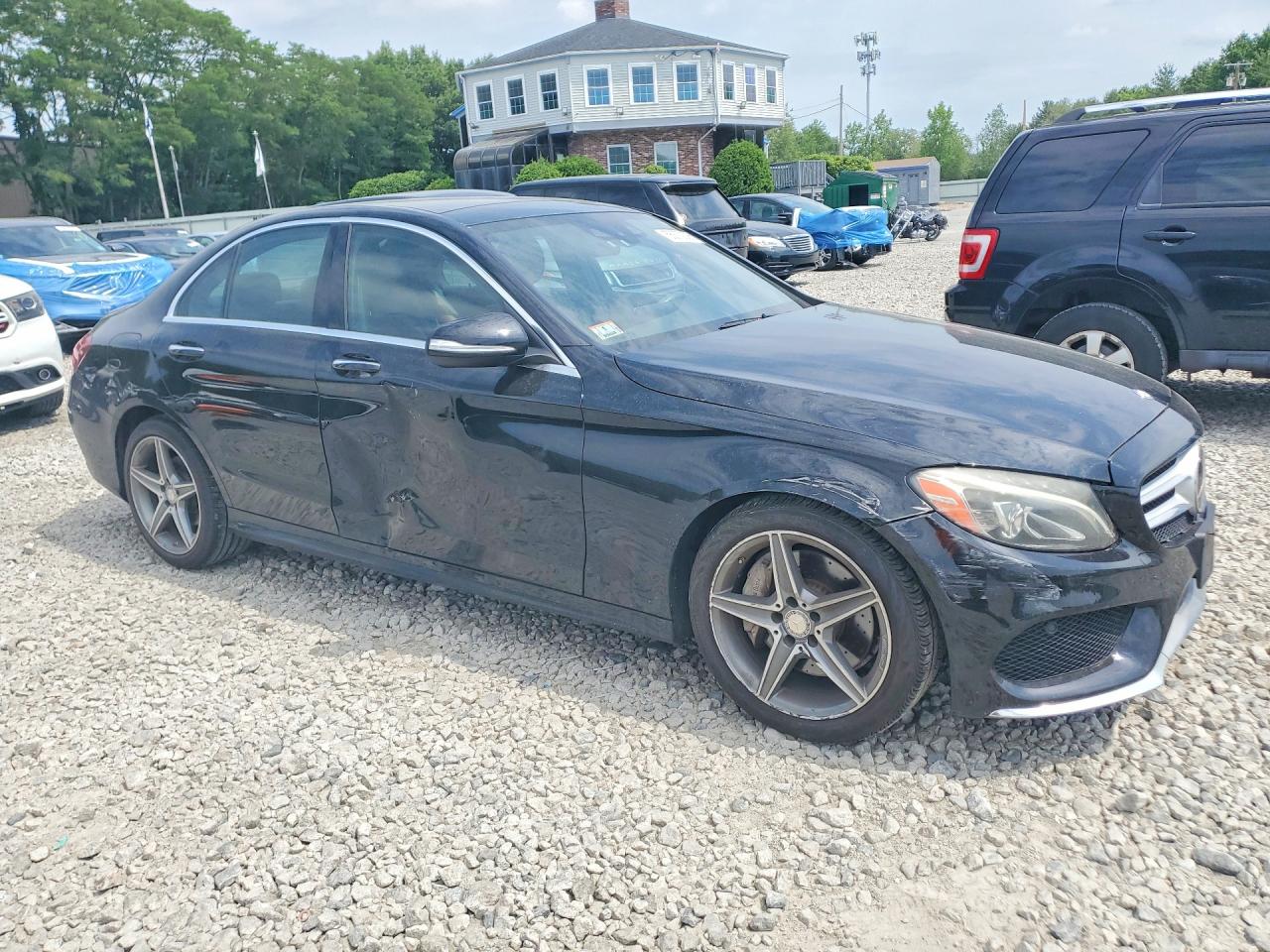 2015 Mercedes-benz C 300 4matic Black vin: 55SWF4KB0FU081251
