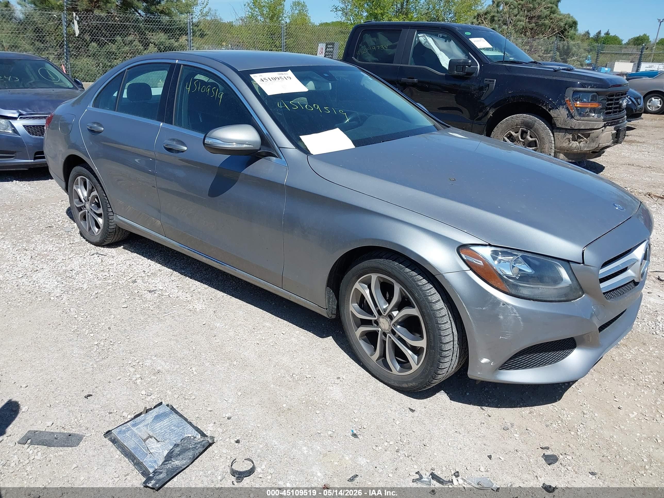 2015 Mercedes-benz C 300 4matic/luxury 4matic/sport 4matic Gray vin: 55SWF4KB0FU082495