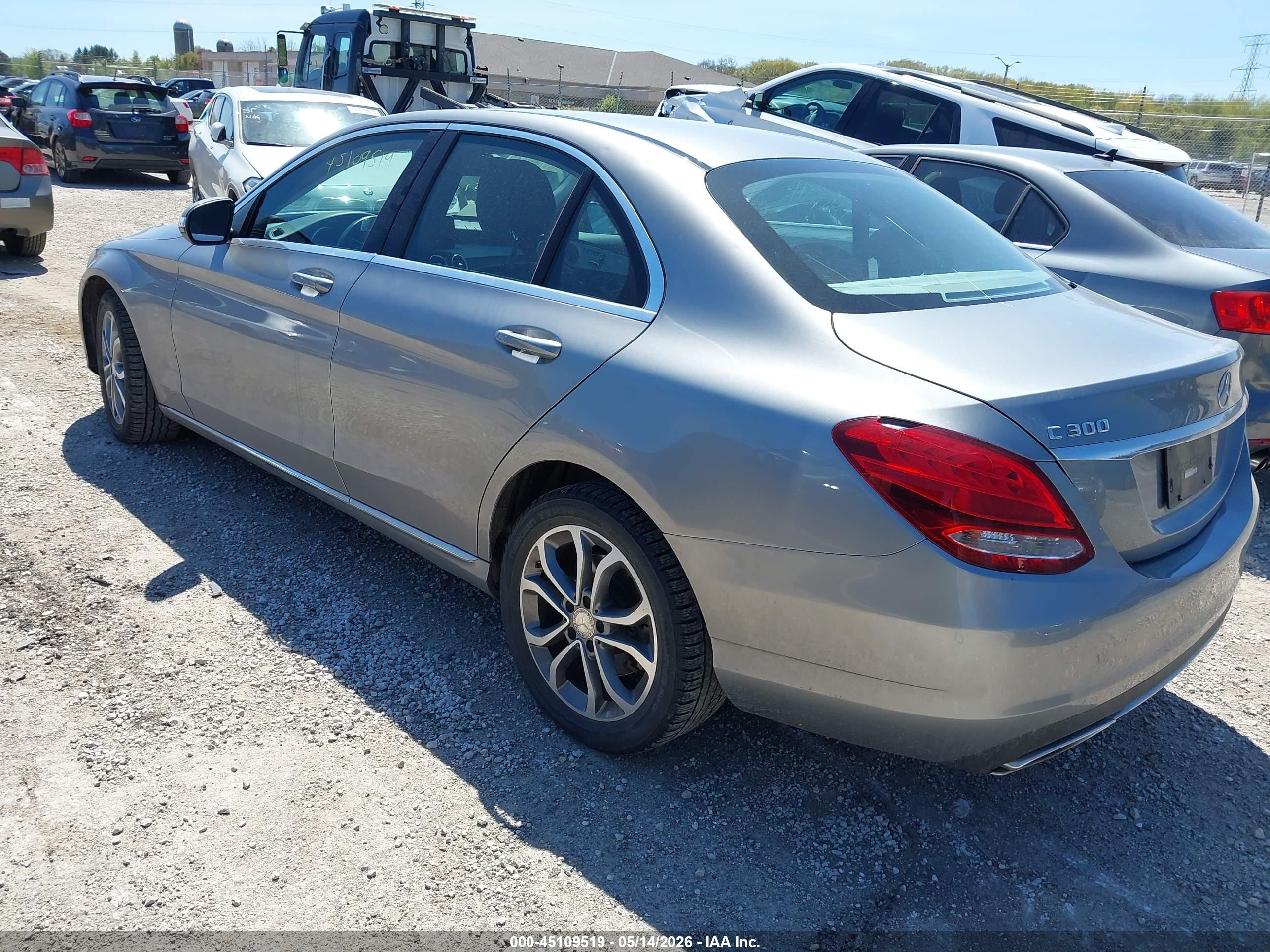 2015 Mercedes-benz C 300 4matic/luxury 4matic/sport 4matic Gray vin: 55SWF4KB0FU082495