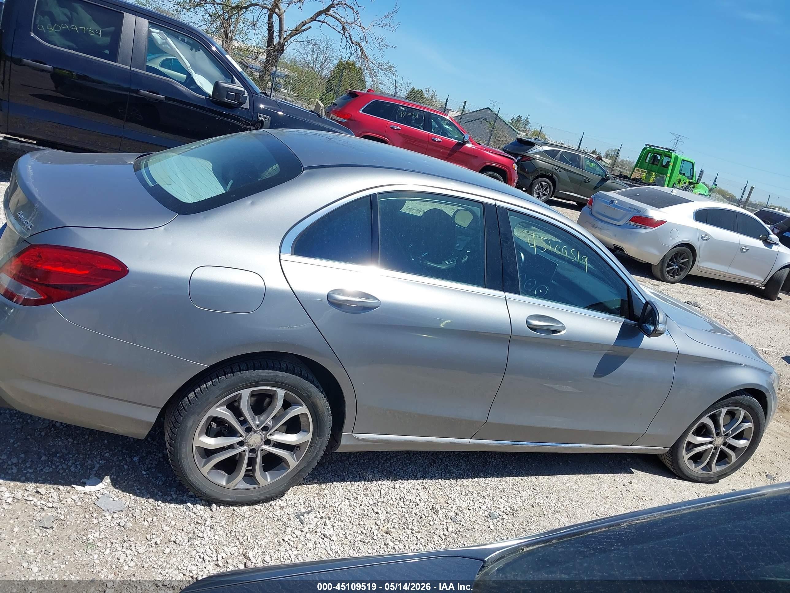 2015 Mercedes-benz C 300 4matic/luxury 4matic/sport 4matic Gray vin: 55SWF4KB0FU082495