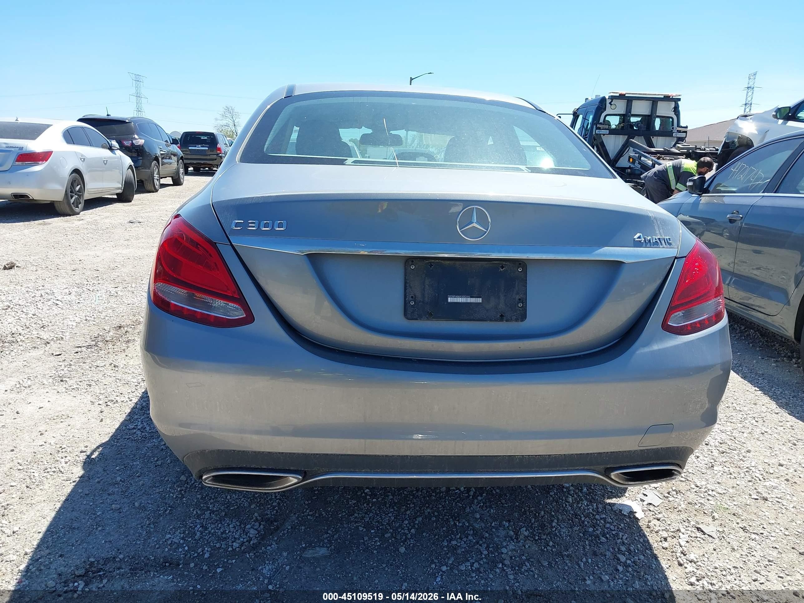 2015 Mercedes-benz C 300 4matic/luxury 4matic/sport 4matic Gray vin: 55SWF4KB0FU082495