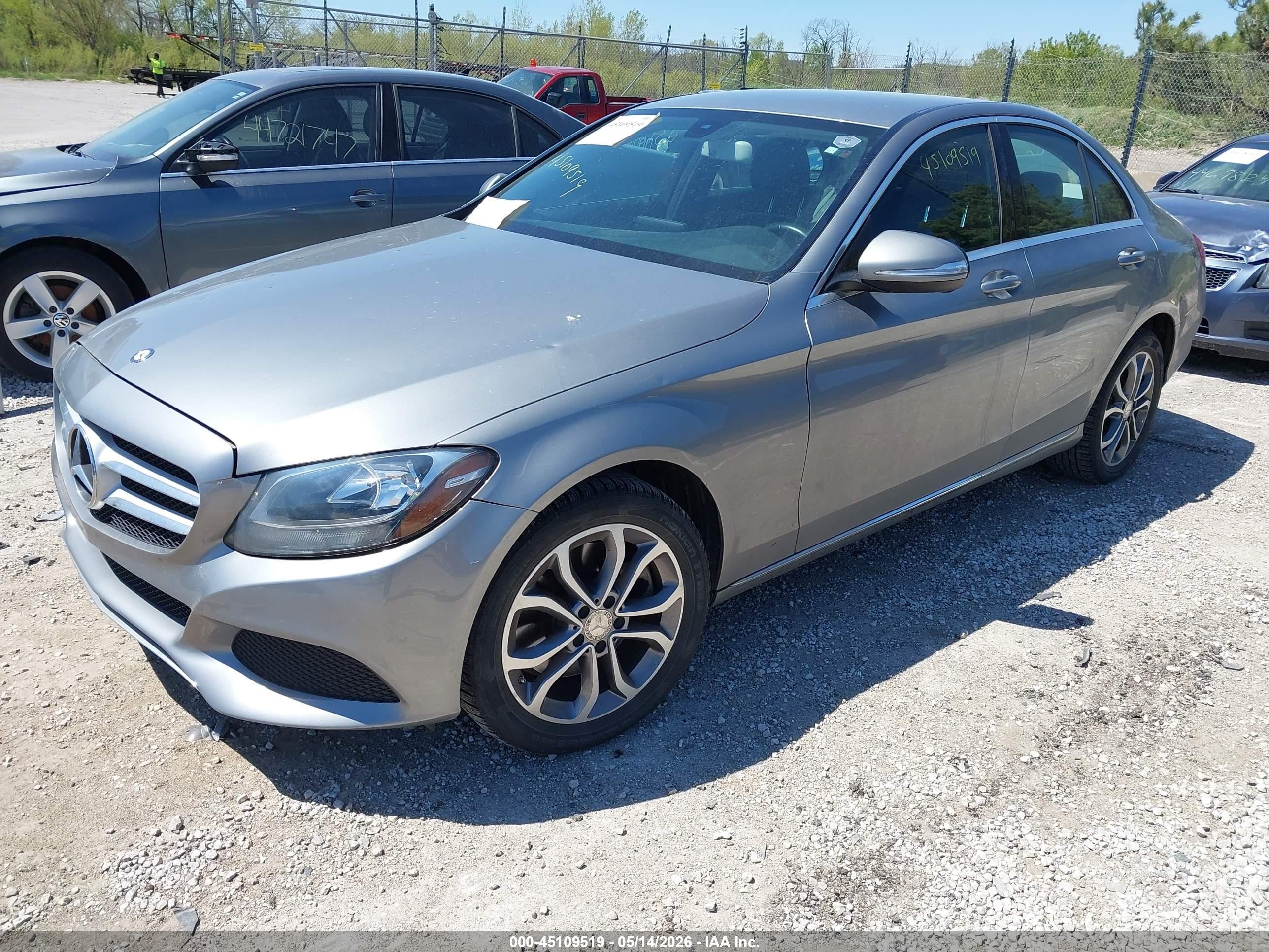 2015 Mercedes-benz C 300 4matic/luxury 4matic/sport 4matic Gray vin: 55SWF4KB0FU082495