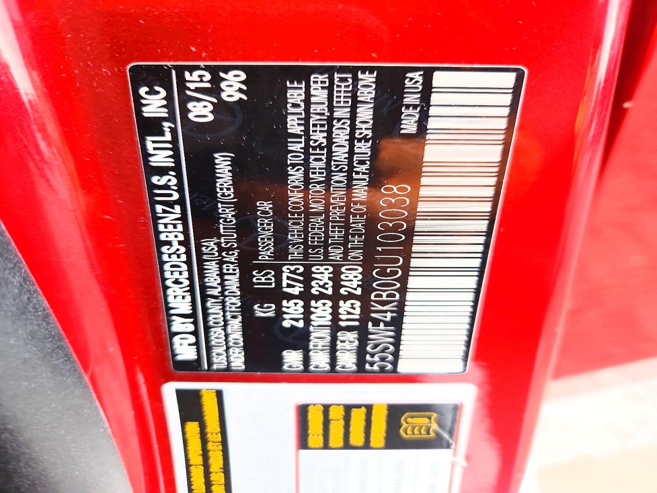 2016 Mercedes-benz C 300 4matic Red vin: 55SWF4KB0GU103038