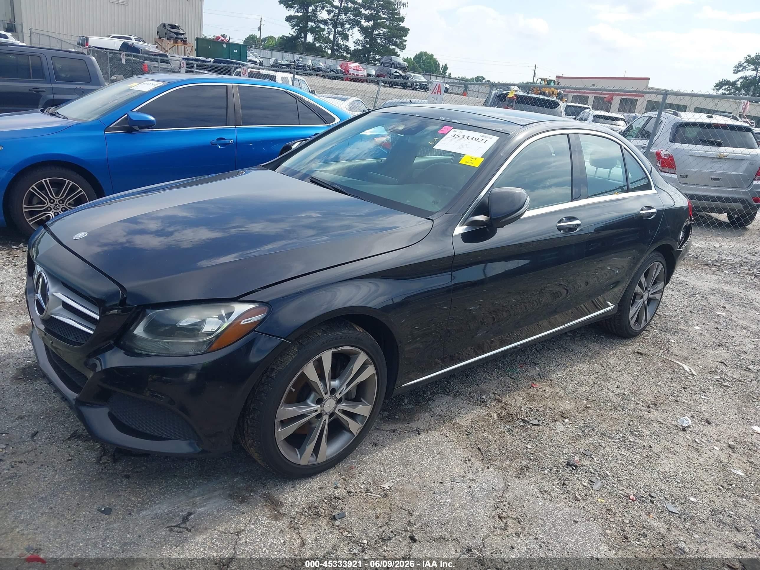 2016 Mercedes-benz C 300 4matic Black vin: 55SWF4KB0GU148920