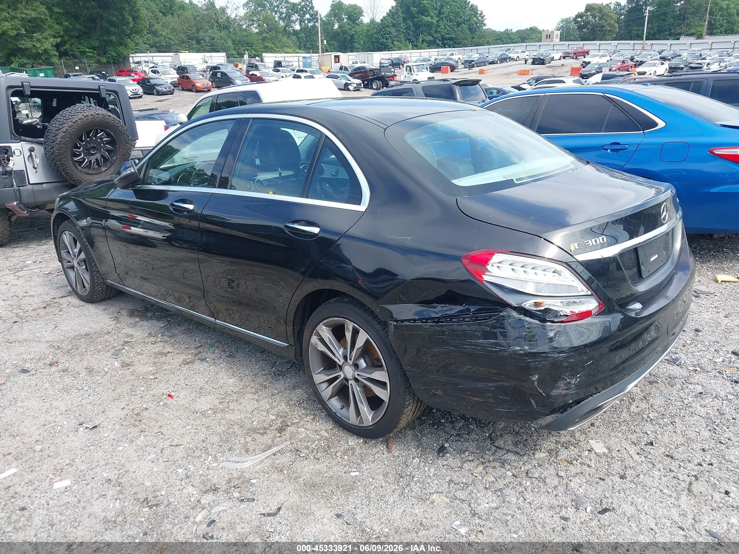 2016 Mercedes-benz C 300 4matic Black vin: 55SWF4KB0GU148920