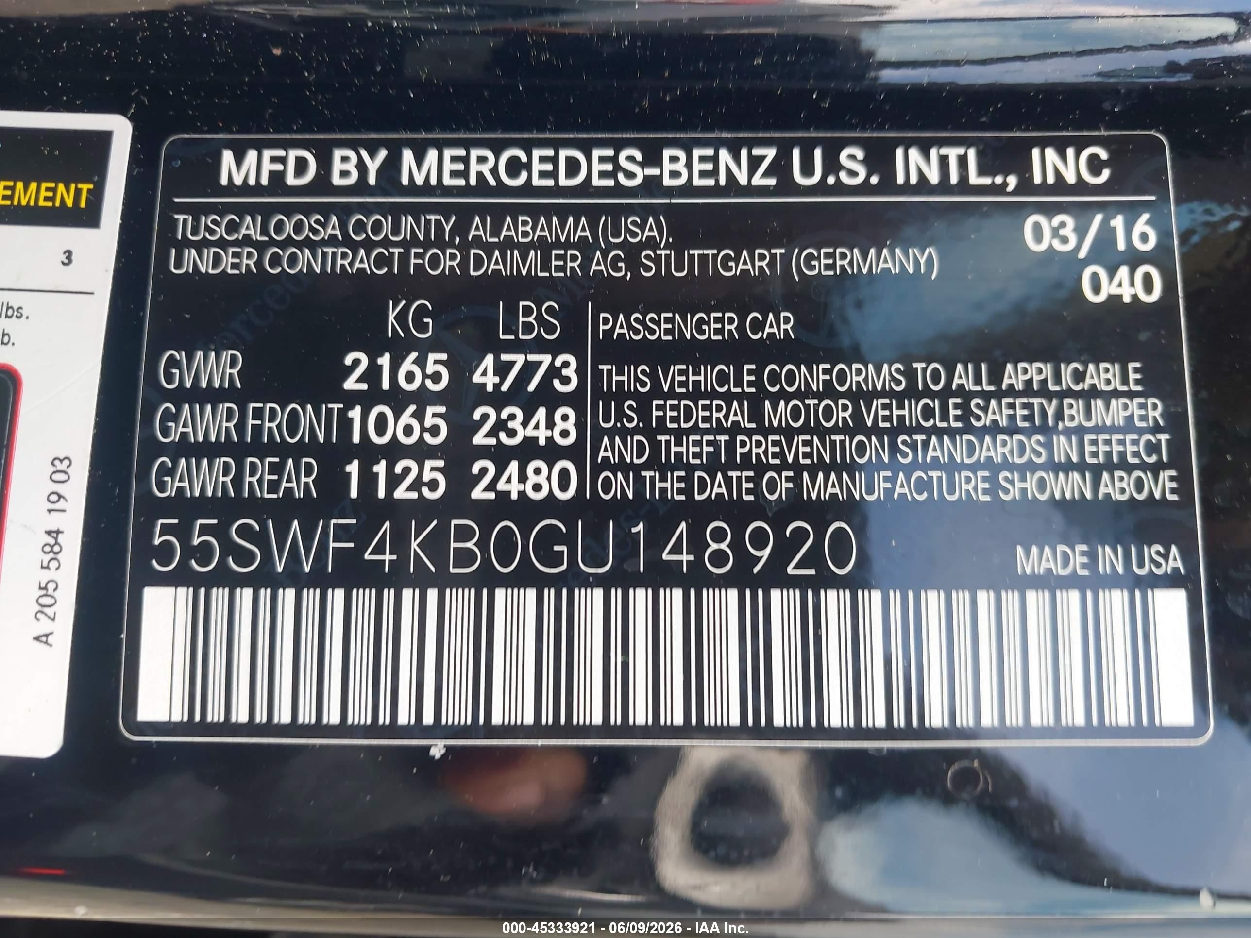 2016 Mercedes-benz C 300 4matic Black vin: 55SWF4KB0GU148920