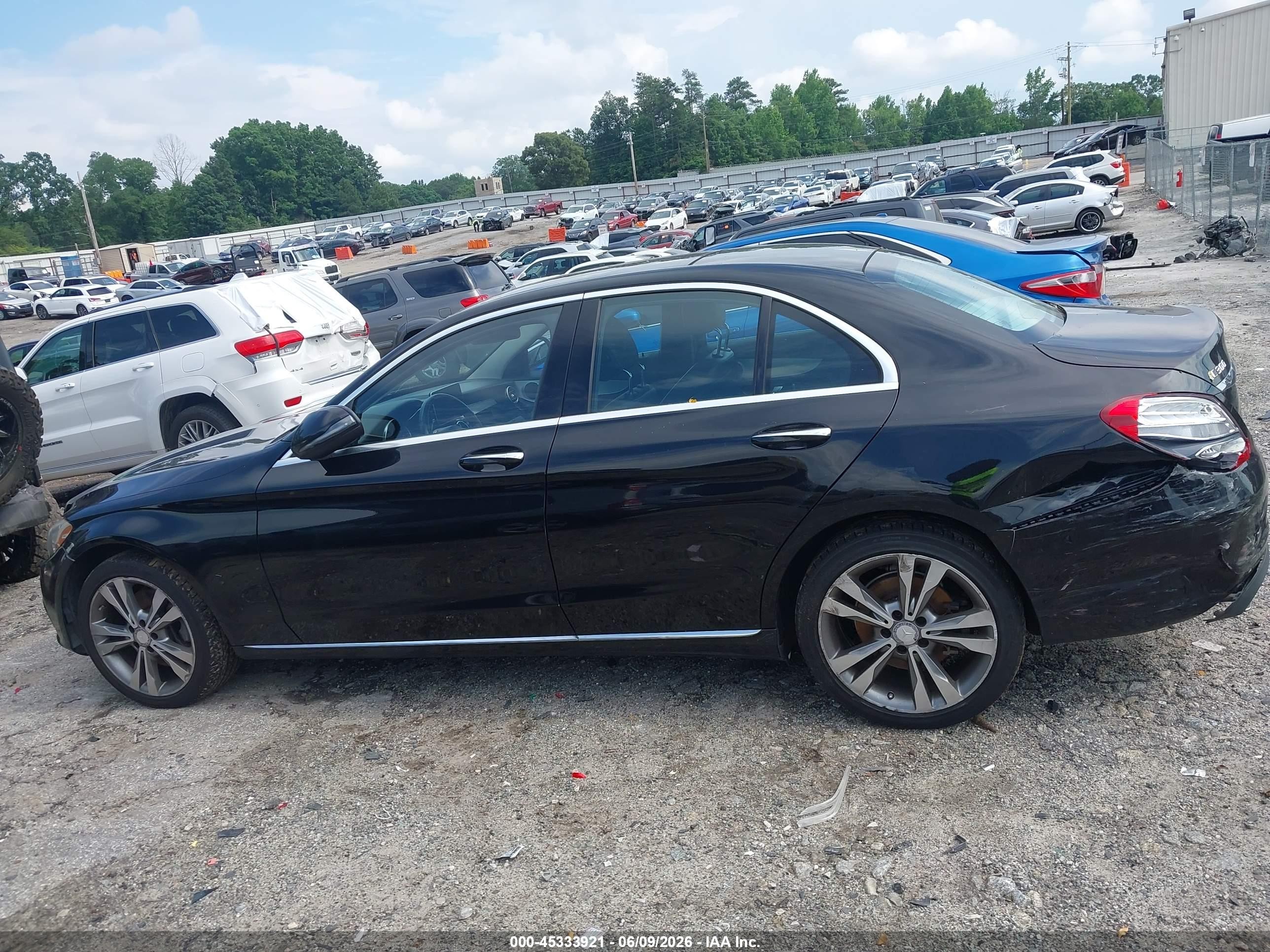 2016 Mercedes-benz C 300 4matic Black vin: 55SWF4KB0GU148920