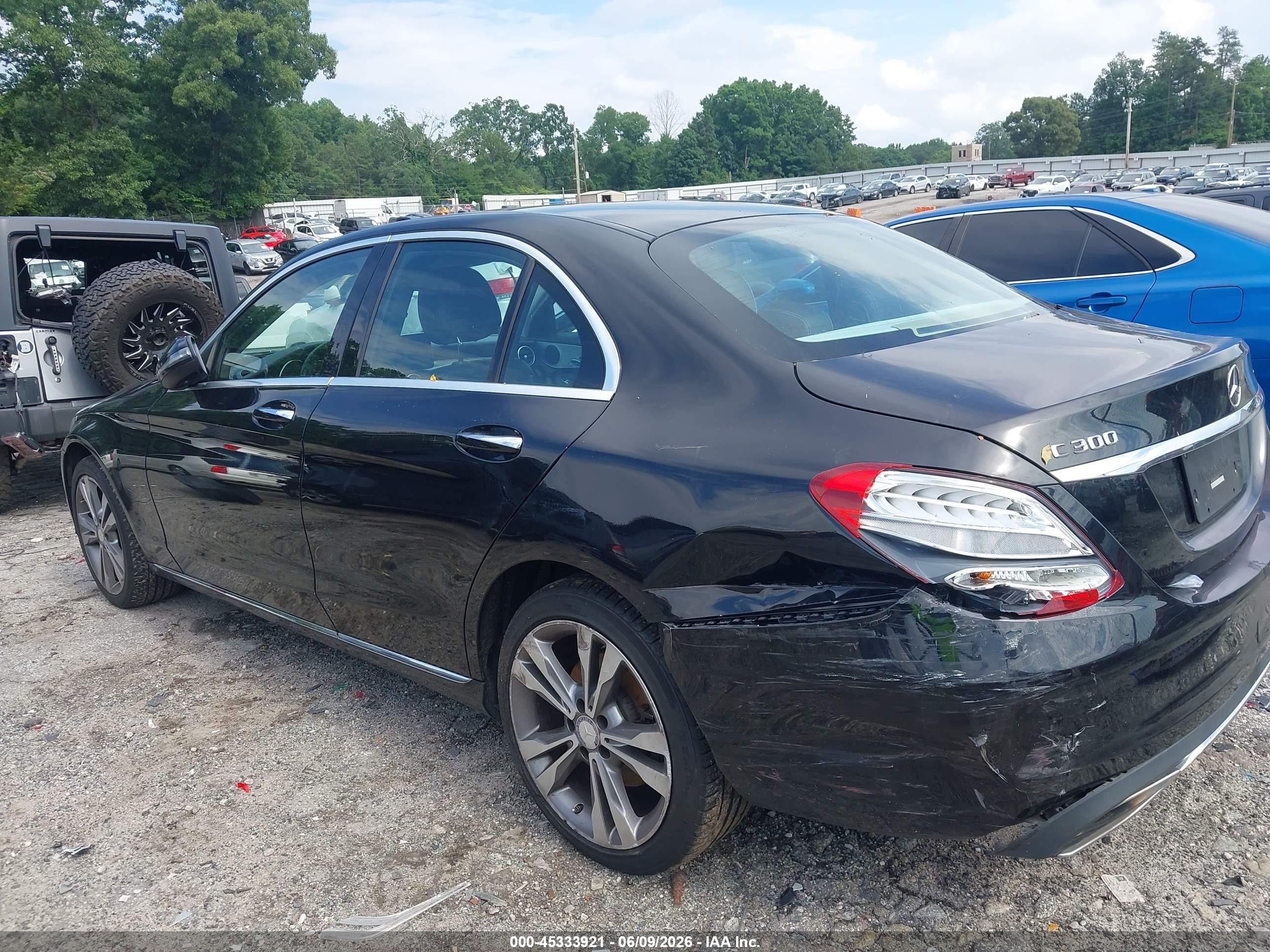 2016 Mercedes-benz C 300 4matic Black vin: 55SWF4KB0GU148920