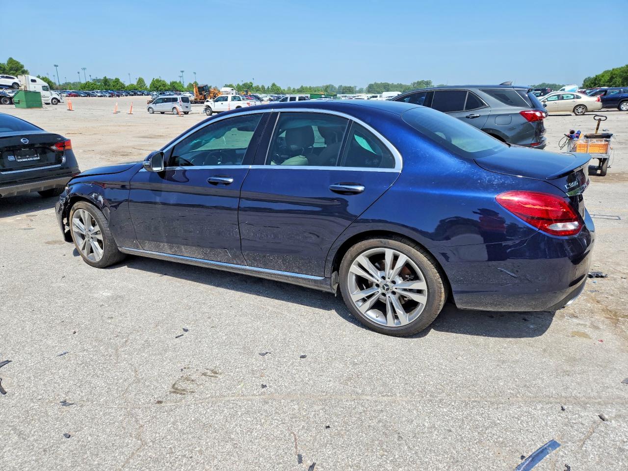 2017 Mercedes-benz C 300 4matic Blue vin: 55SWF4KB0HU225478
