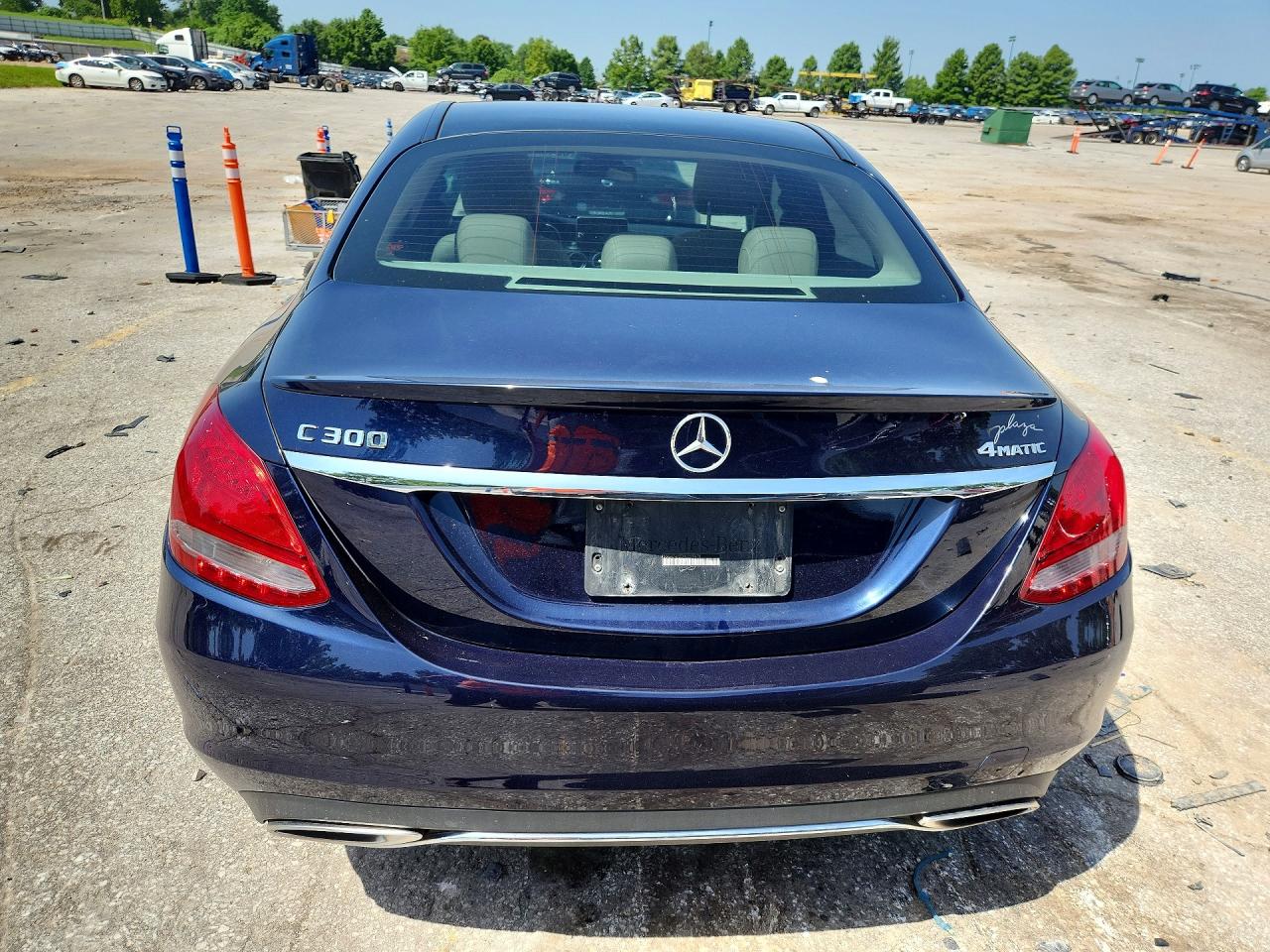 2017 Mercedes-benz C 300 4matic Blue vin: 55SWF4KB0HU225478