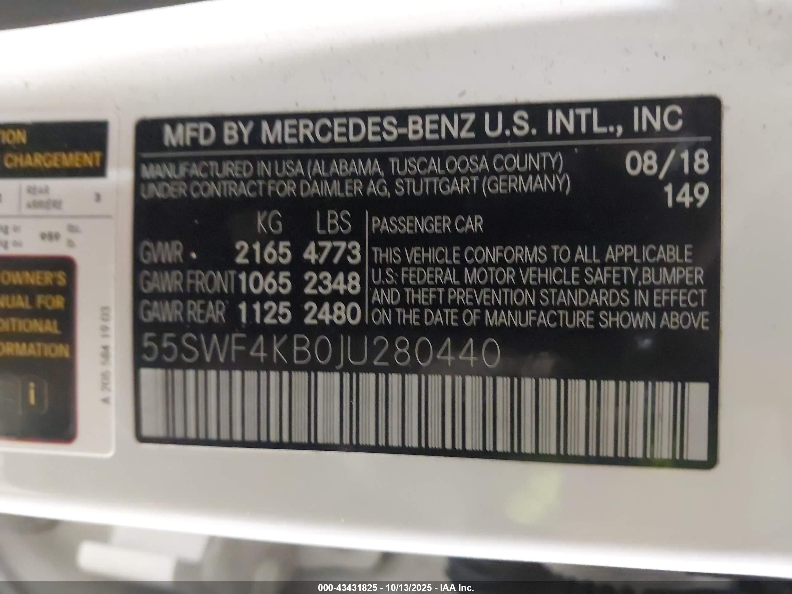 2018 Mercedes-benz C 300 4matic White vin: 55SWF4KB0JU280440