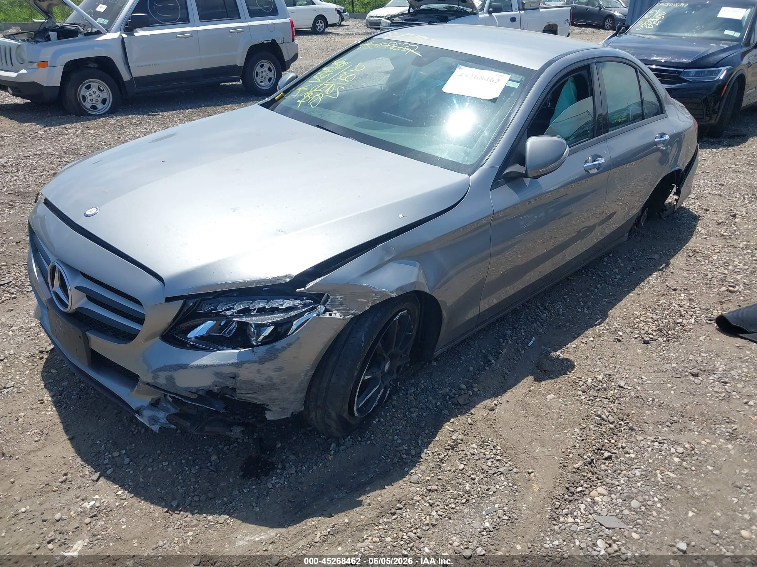 2015 Mercedes-benz C 300 4matic/luxury 4matic/sport 4matic Gray vin: 55SWF4KB1FU002041