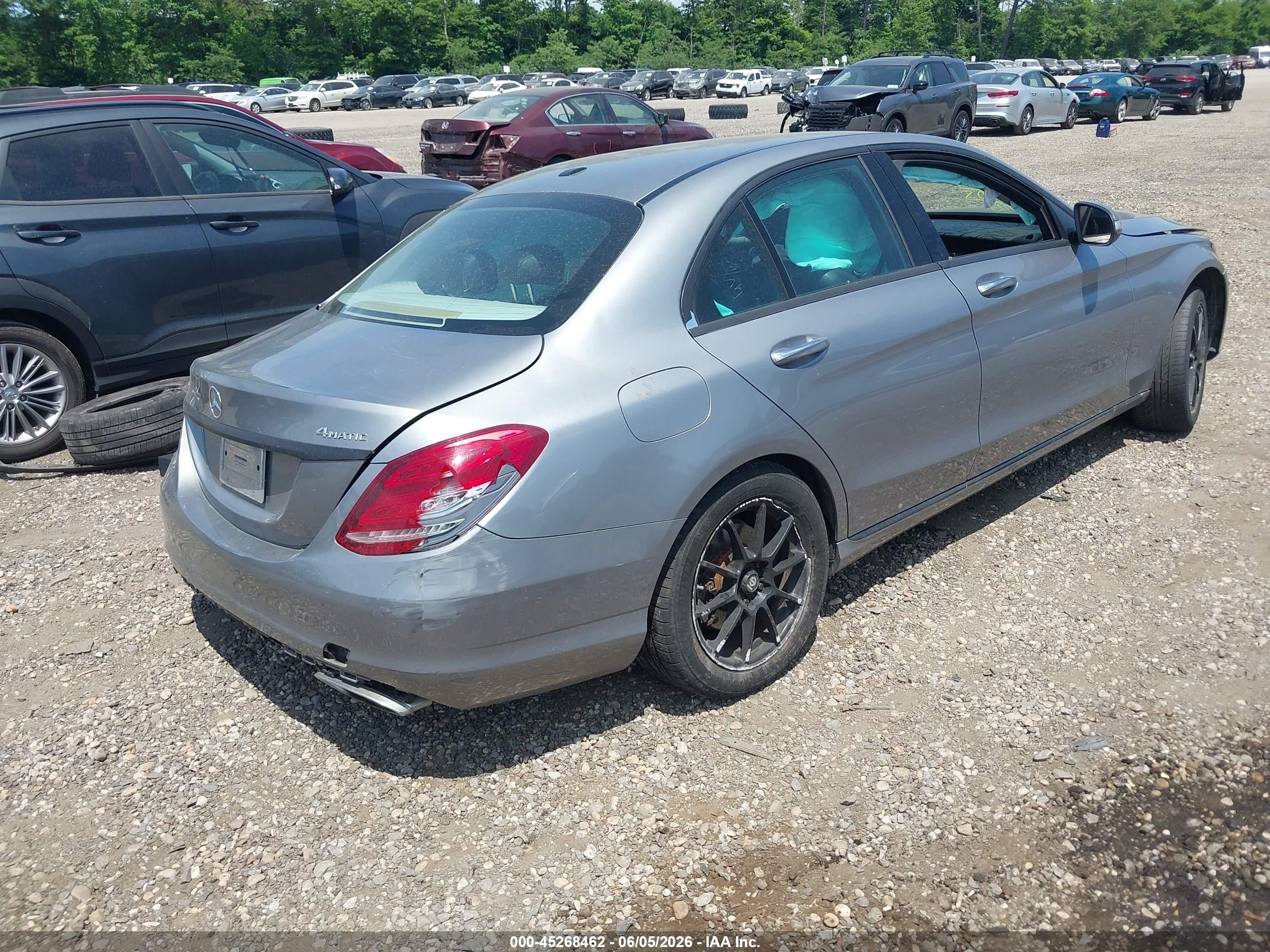 2015 Mercedes-benz C 300 4matic/luxury 4matic/sport 4matic Gray vin: 55SWF4KB1FU002041
