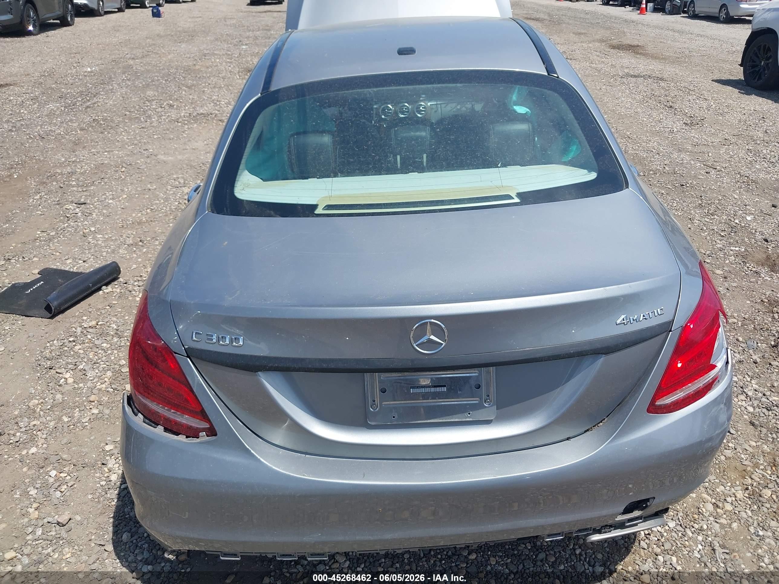 2015 Mercedes-benz C 300 4matic/luxury 4matic/sport 4matic Gray vin: 55SWF4KB1FU002041