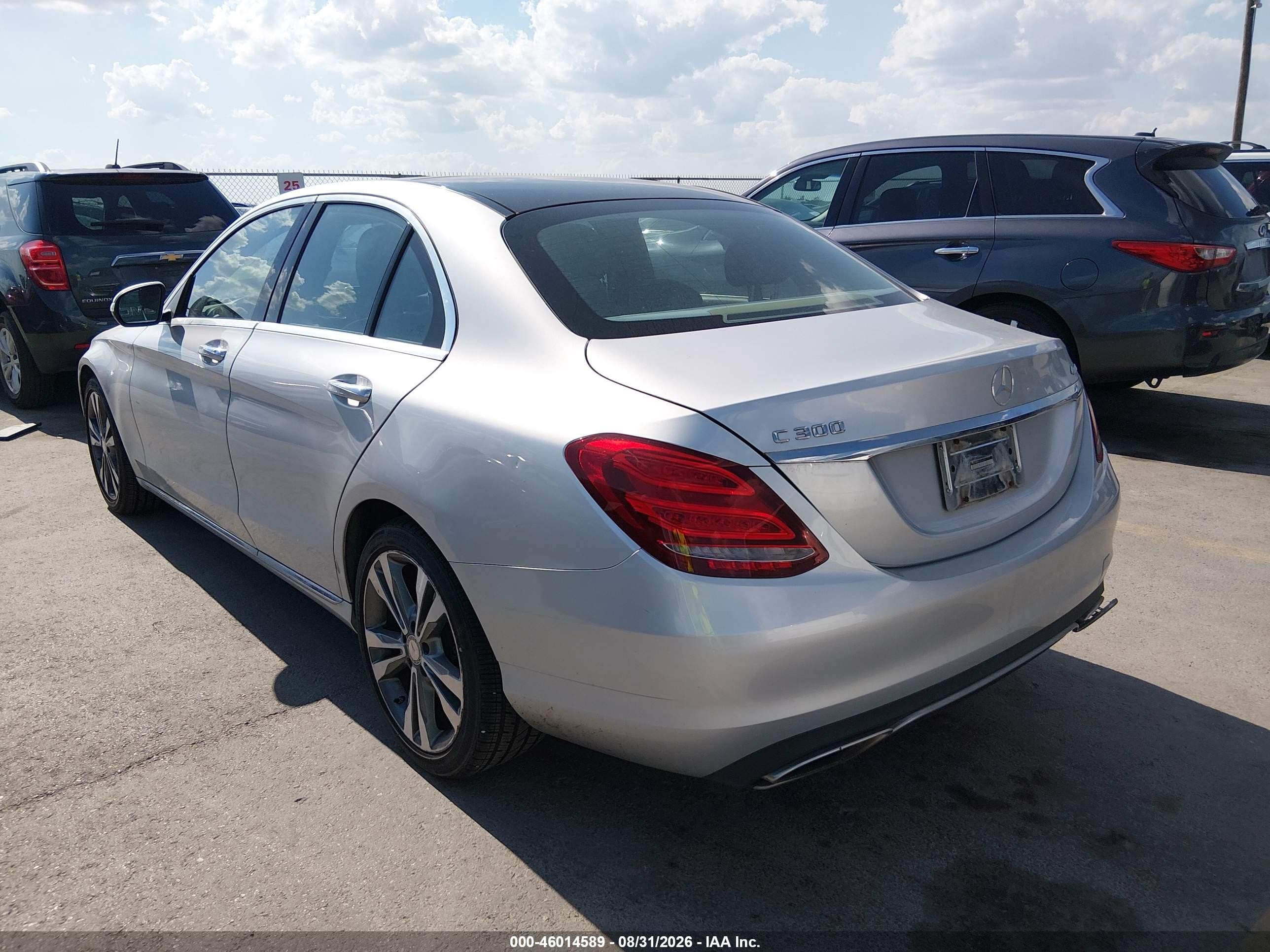 2015 Mercedes-benz C 300 4matic Silver vin: 55SWF4KB1FU003688