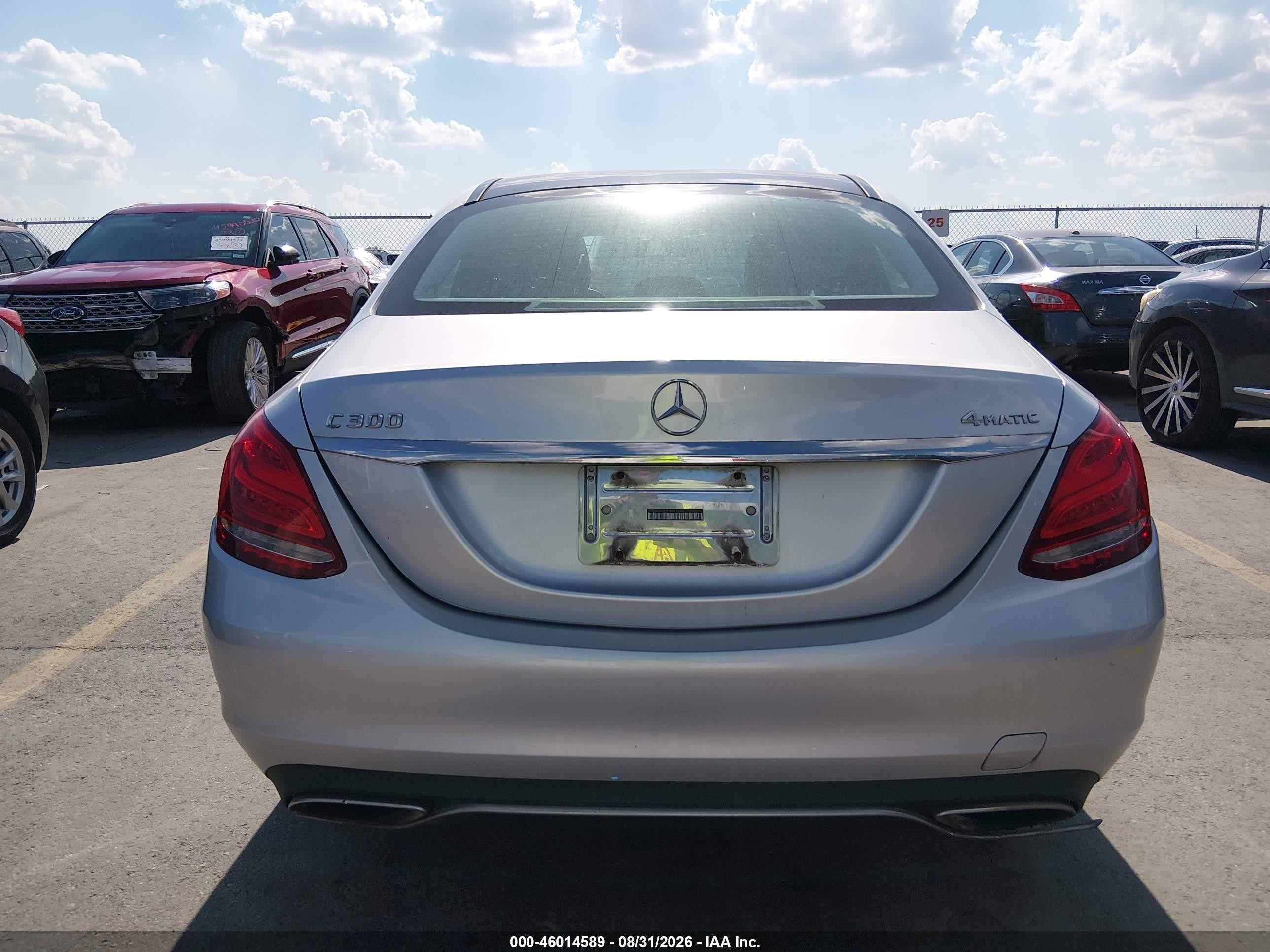 2015 Mercedes-benz C 300 4matic Silver vin: 55SWF4KB1FU003688