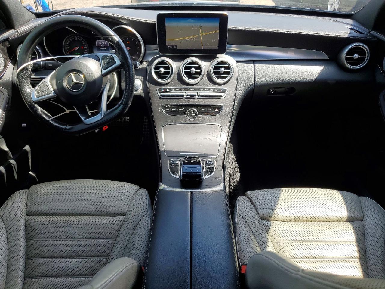 2015 Mercedes-benz C 300 4matic Синий vin: 55SWF4KB1FU009300