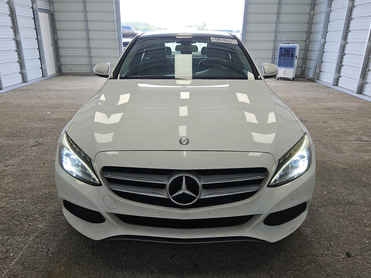 2015 Mercedes-benz C 300 4matic White vin: 55SWF4KB1FU015226 Damage: Front Bumper, Chipped, 3