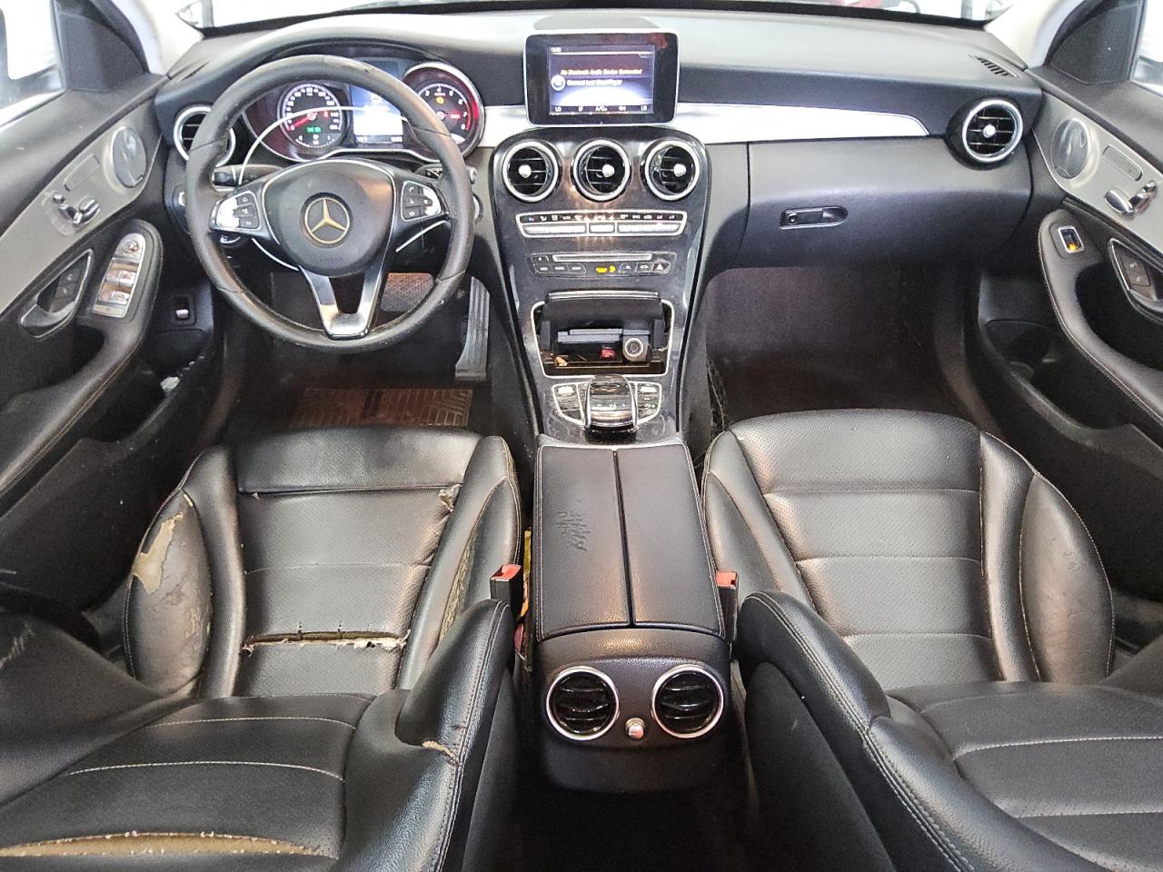 2015 Mercedes-benz C 300 4matic White vin: 55SWF4KB1FU015226 Damage: Front Center Armrest, Worn, Replacement Required