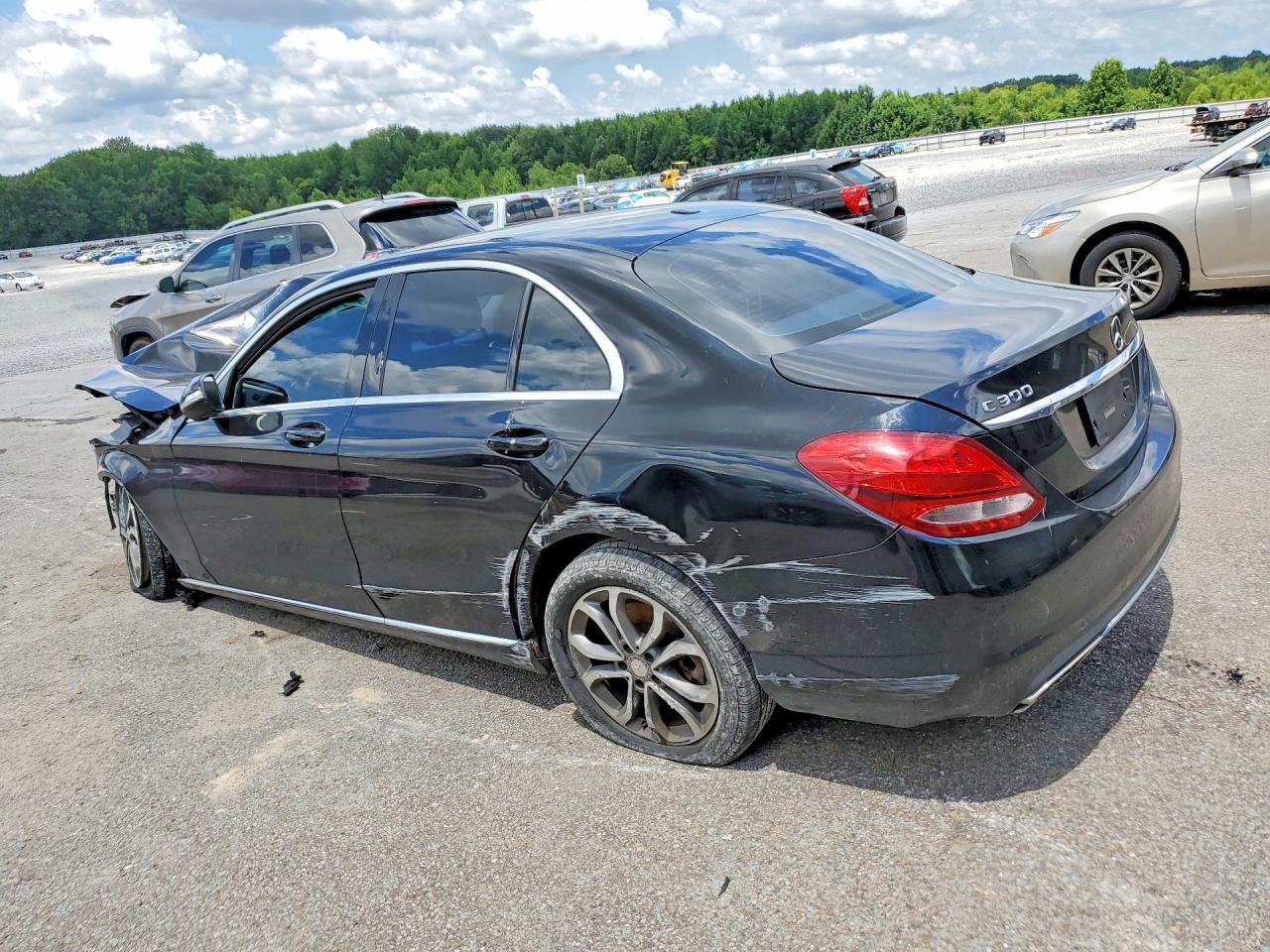 2015 Mercedes-benz C 300 4matic Black vin: 55SWF4KB1FU020331