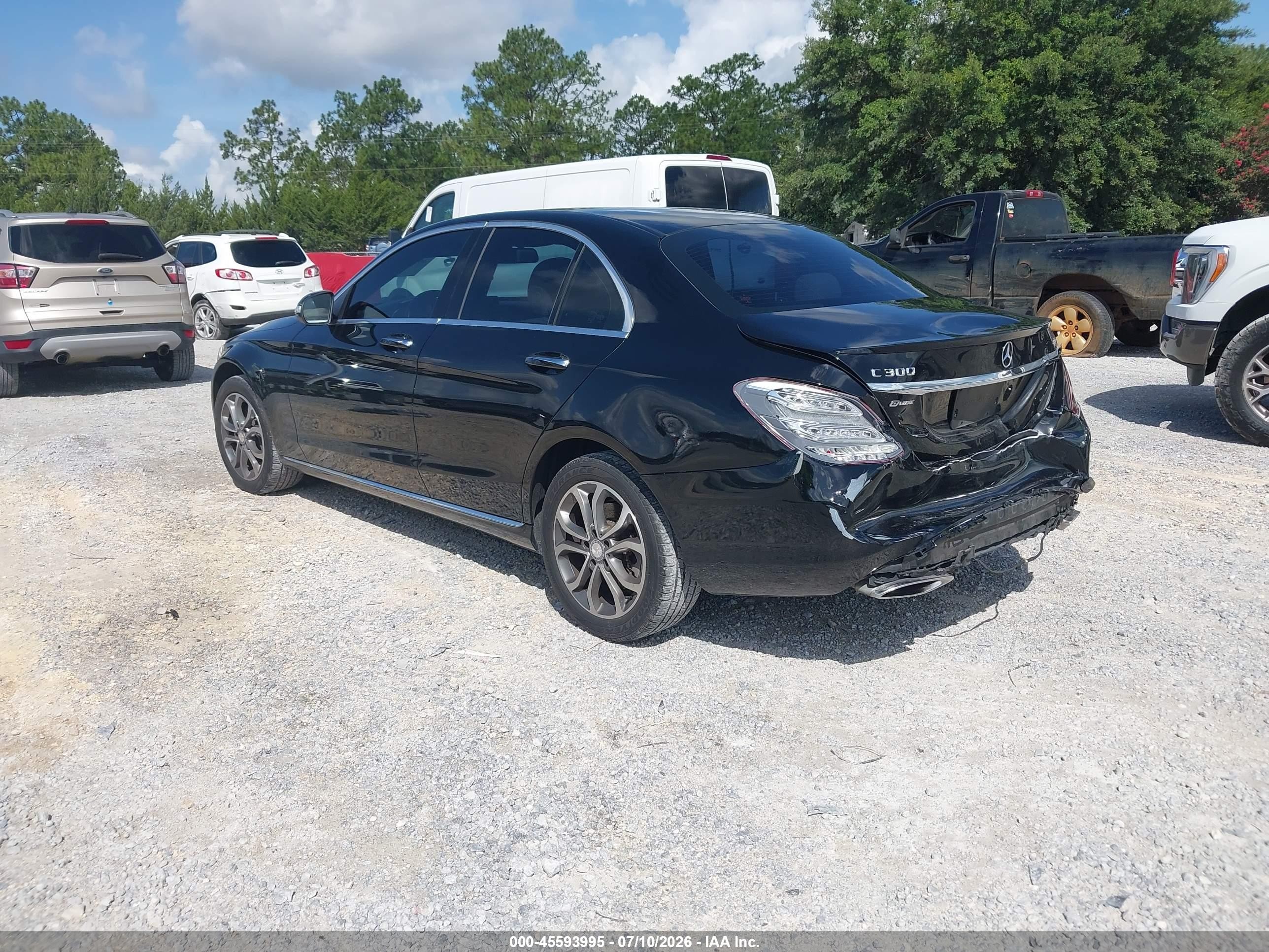 2015 Mercedes-benz C 300 4matic Black vin: 55SWF4KB1FU020717