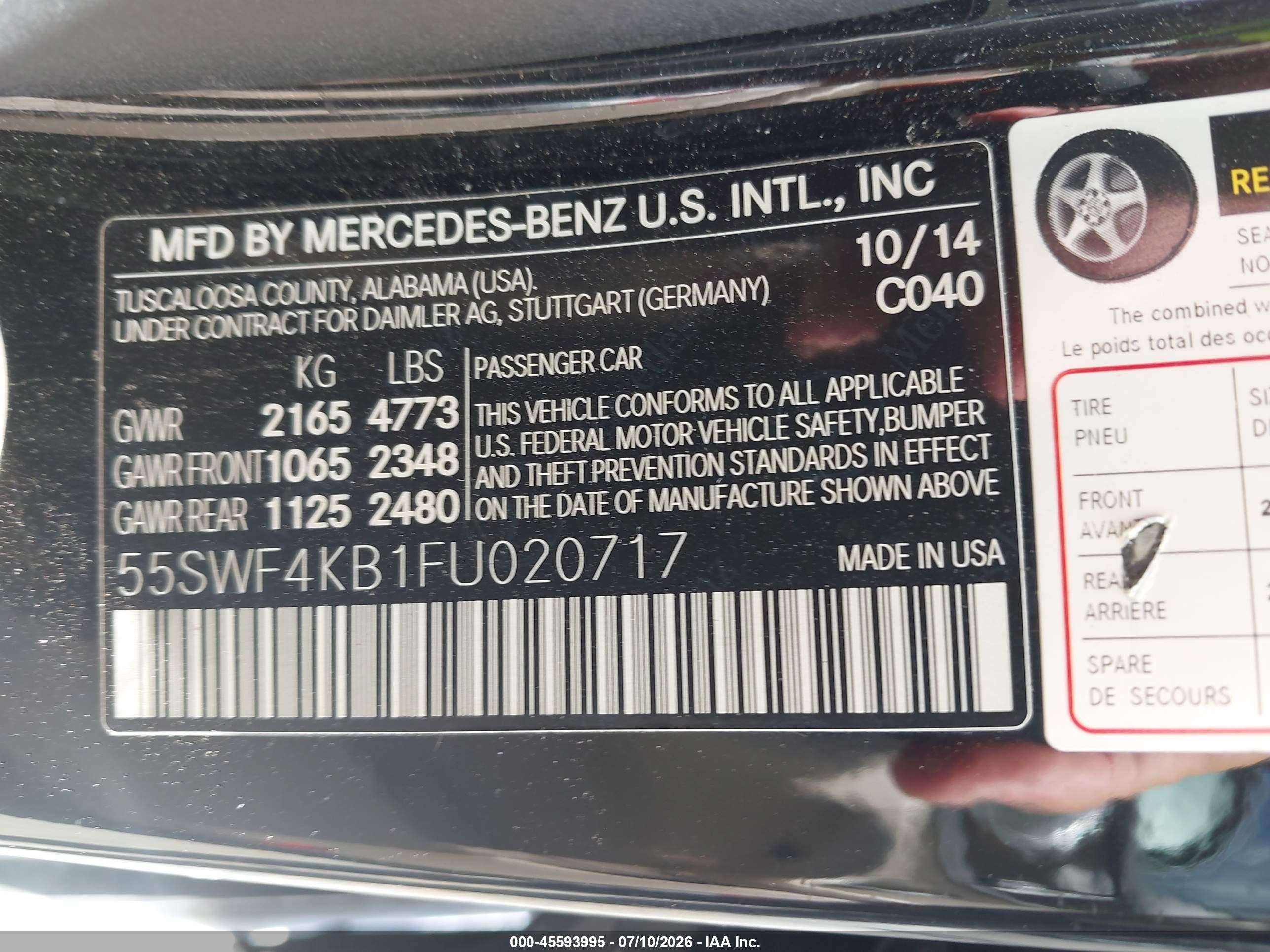 2015 Mercedes-benz C 300 4matic Black vin: 55SWF4KB1FU020717