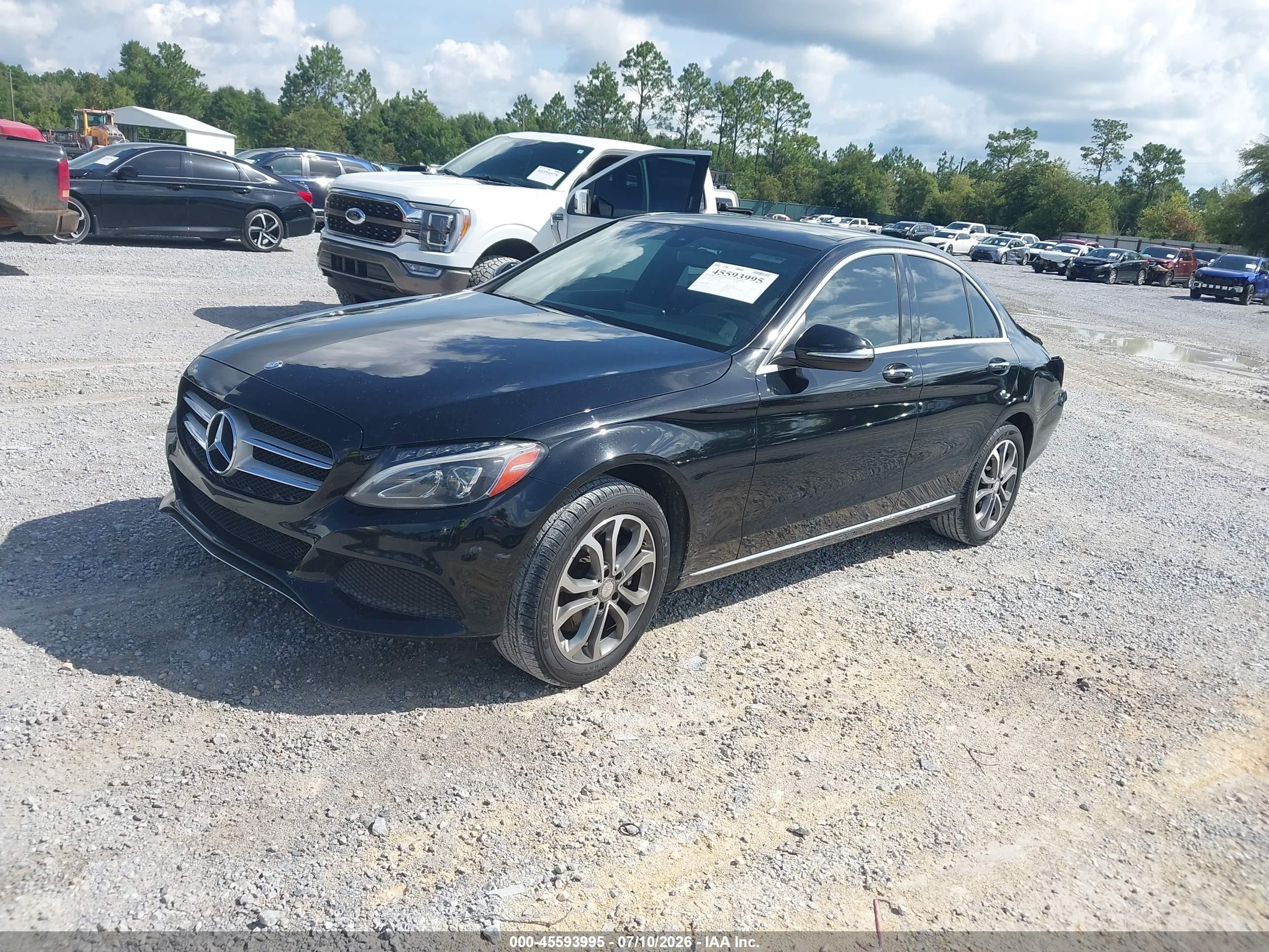 2015 Mercedes-benz C 300 4matic Black vin: 55SWF4KB1FU020717