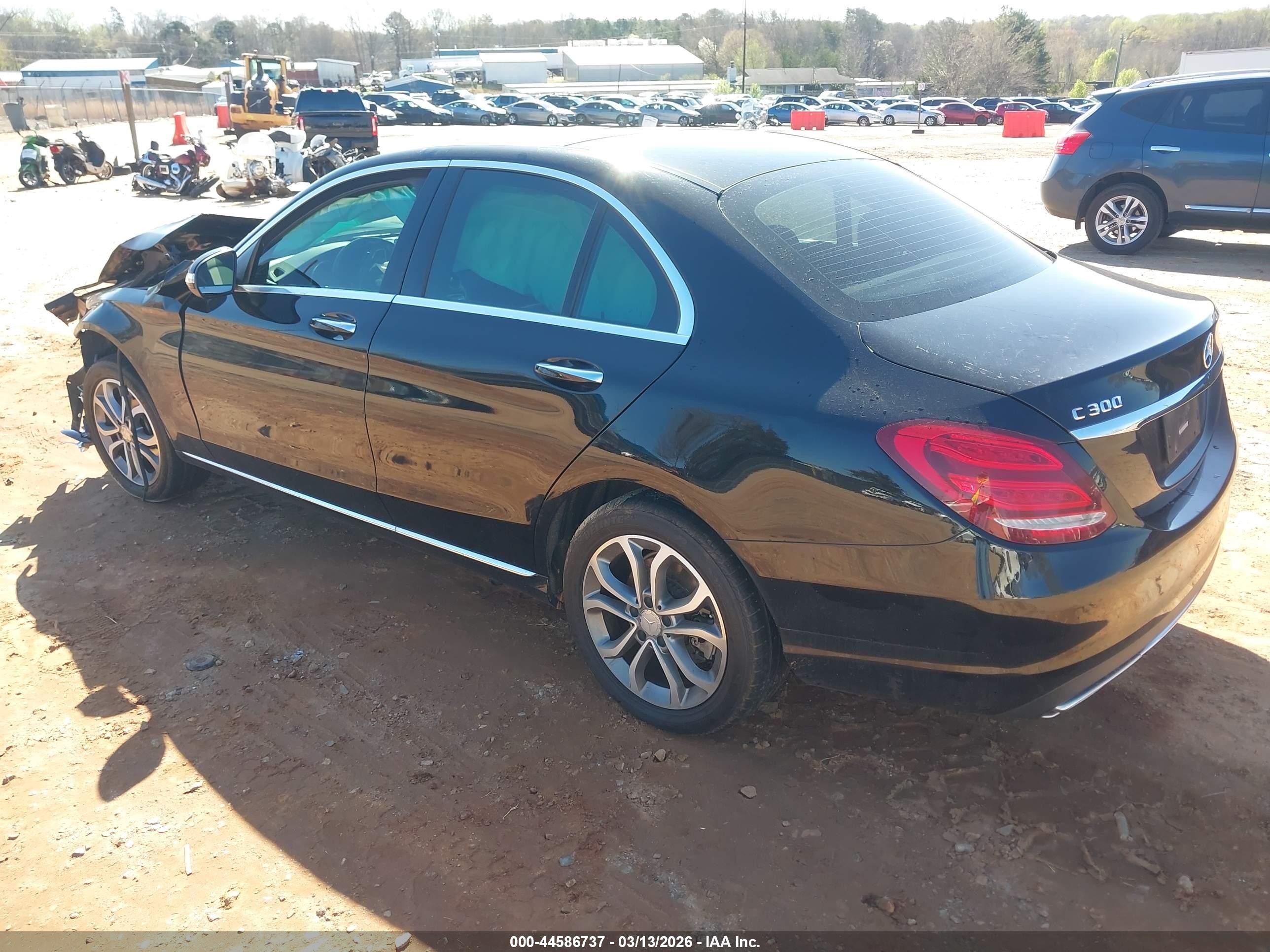 2015 Mercedes-benz C 300 4matic Black vin: 55SWF4KB1FU020829