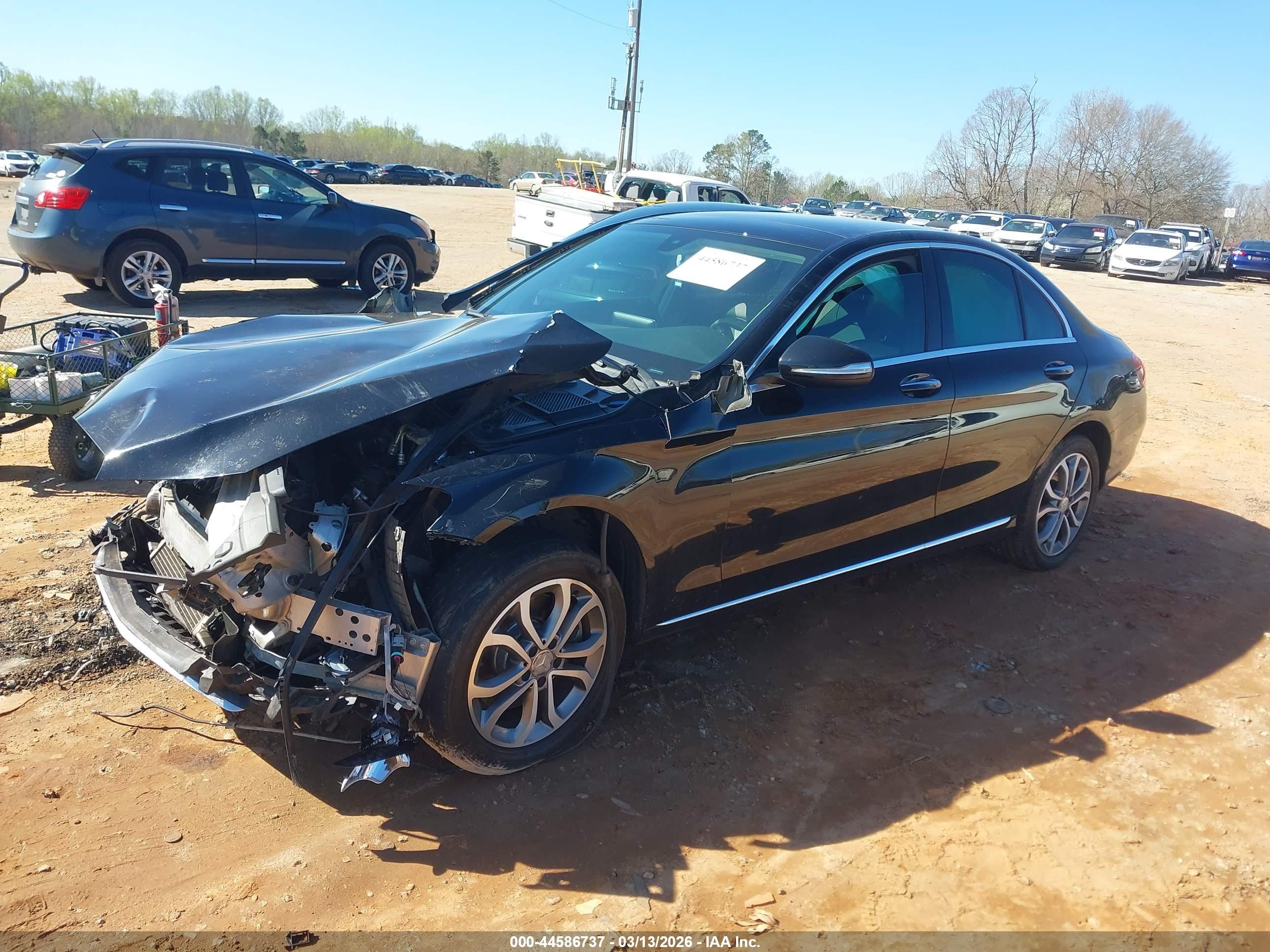 2015 Mercedes-benz C 300 4matic Black vin: 55SWF4KB1FU020829